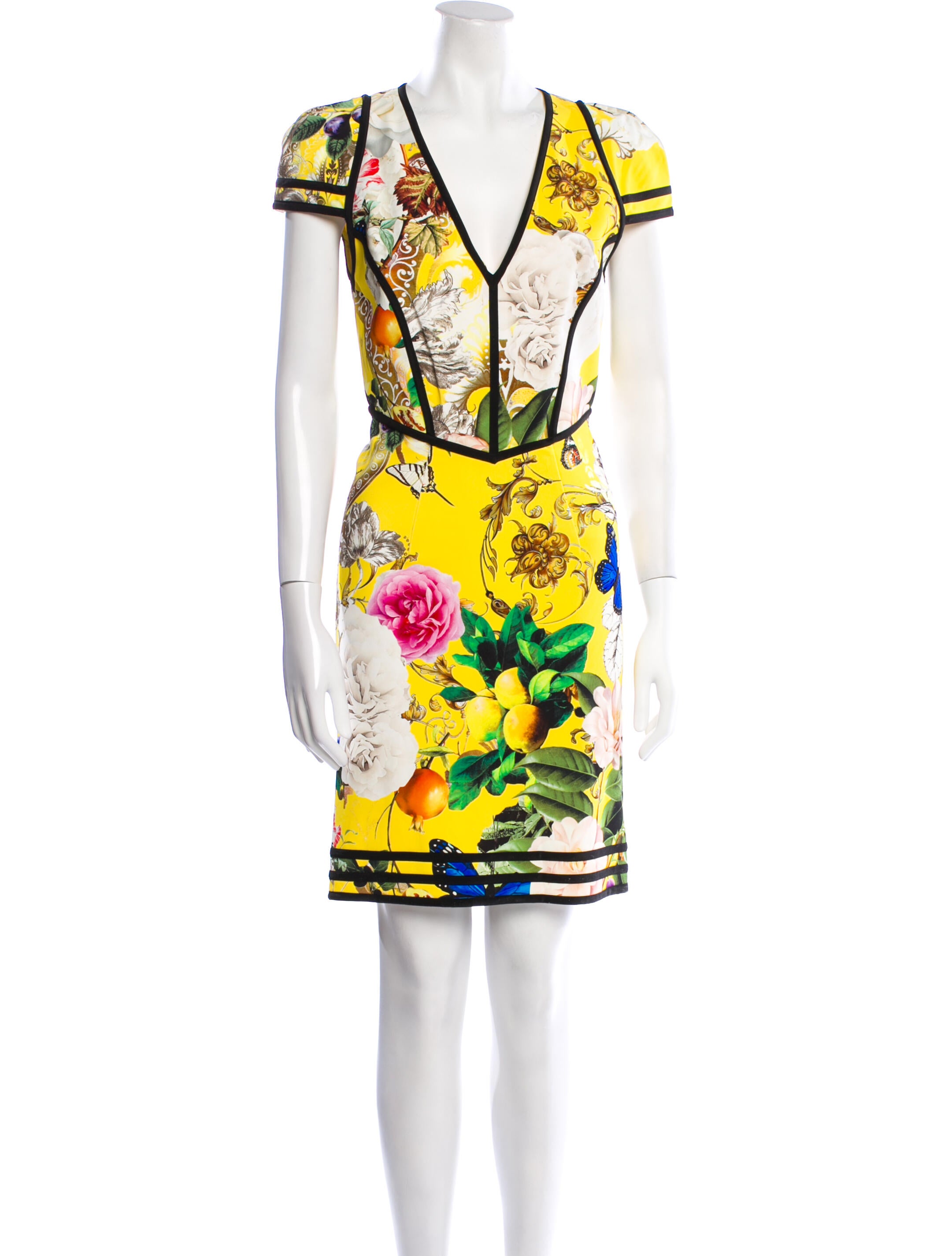 Roberto Cavalli Floral Print Mini Dress