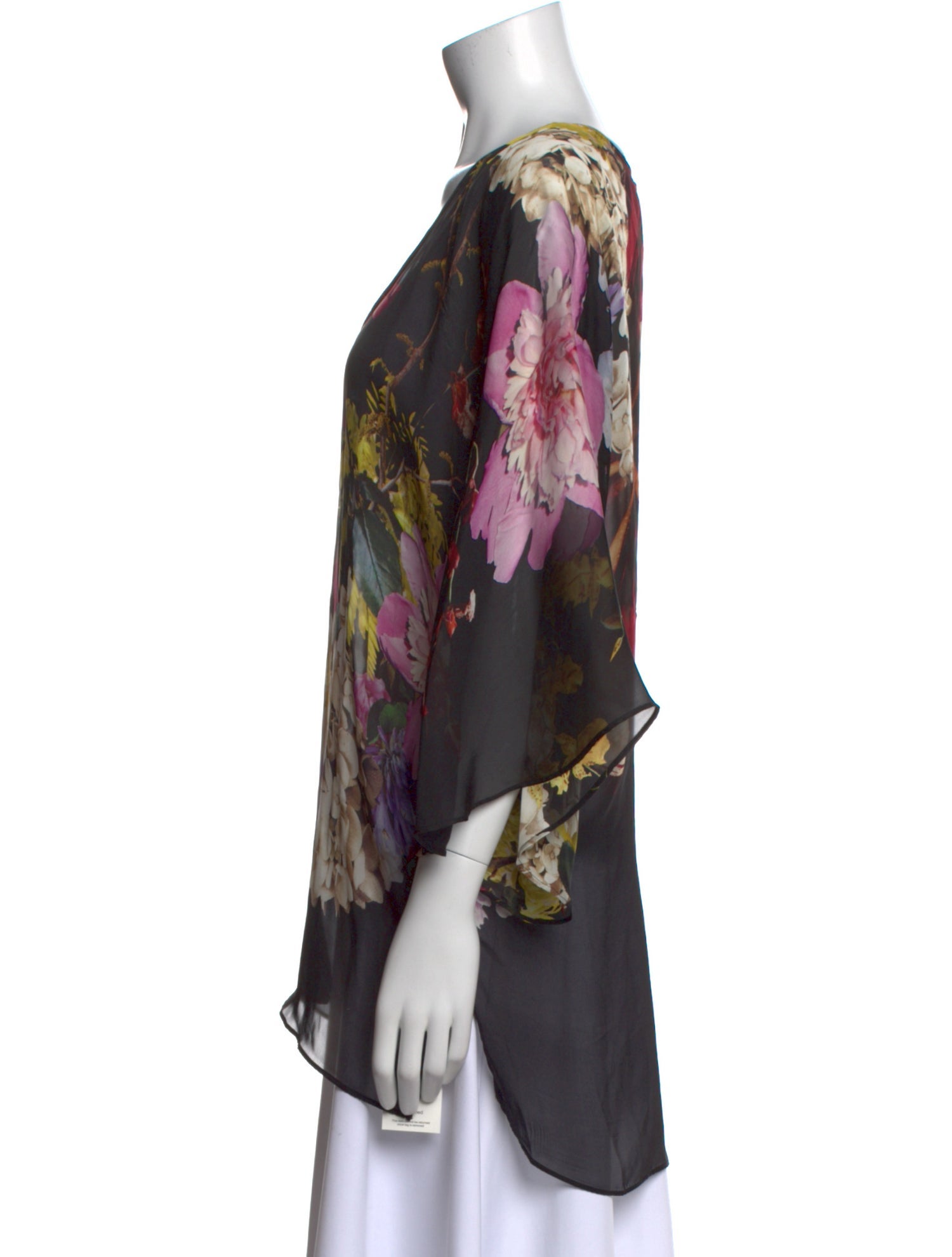 Roberto Cavalli Silk Floral Print Blouse