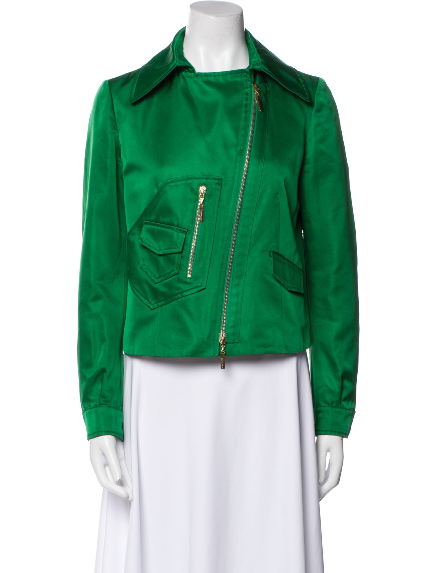 Roberto Cavalli Silk Biker Jacket