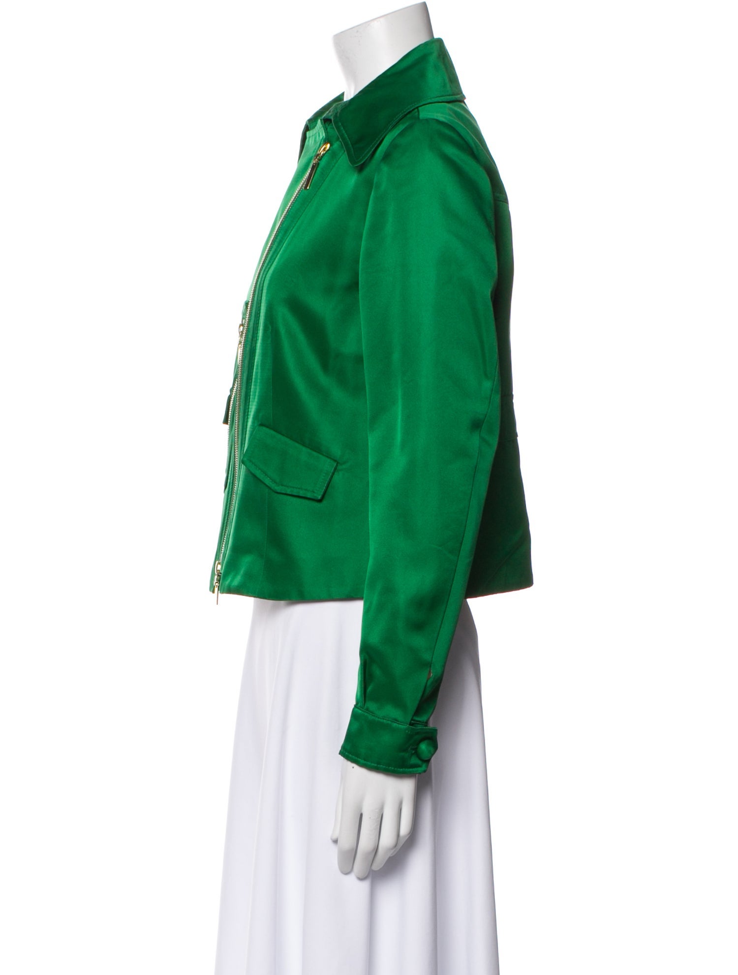 Roberto Cavalli Silk Biker Jacket