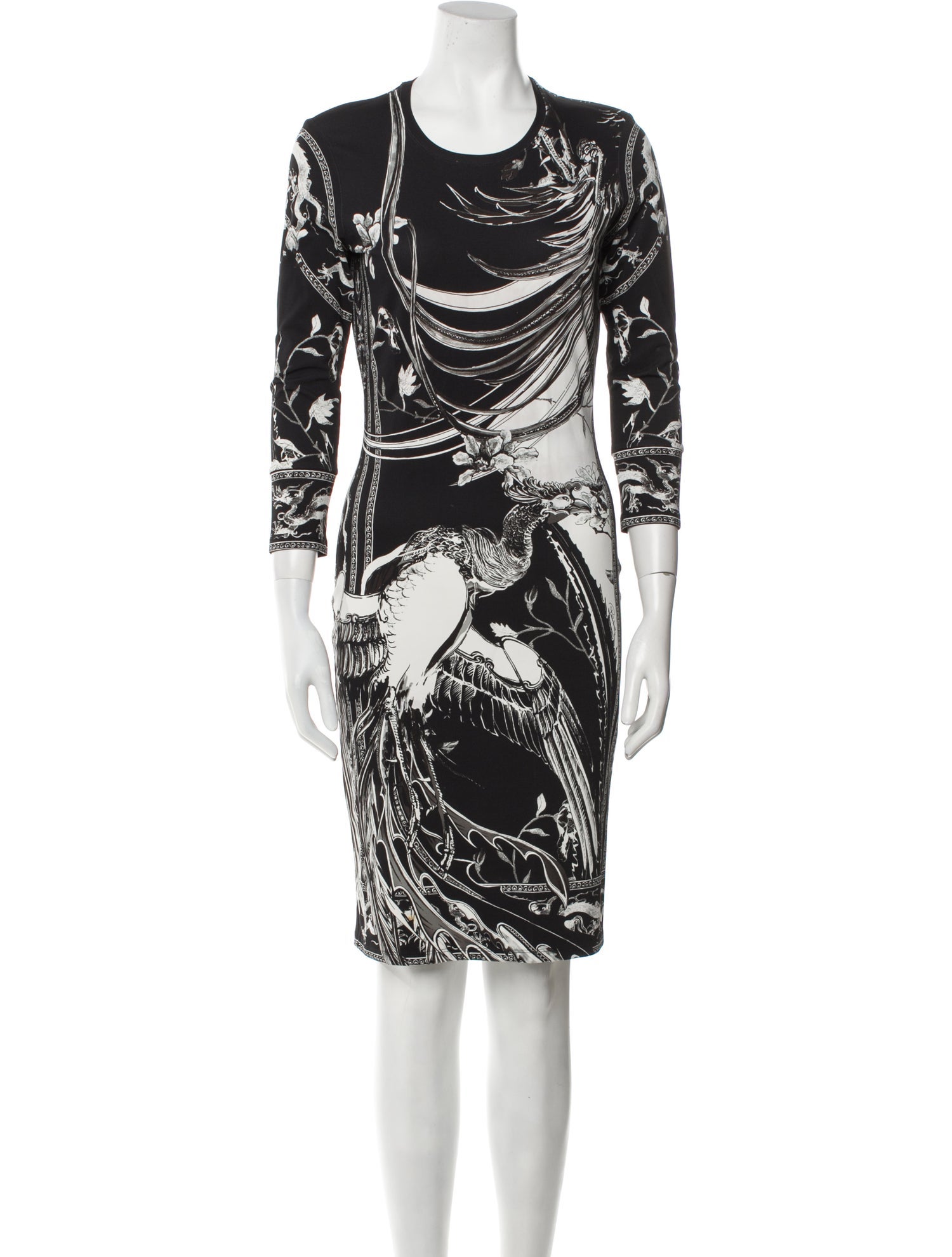 Roberto Cavalli Printed Knee-Length Dress