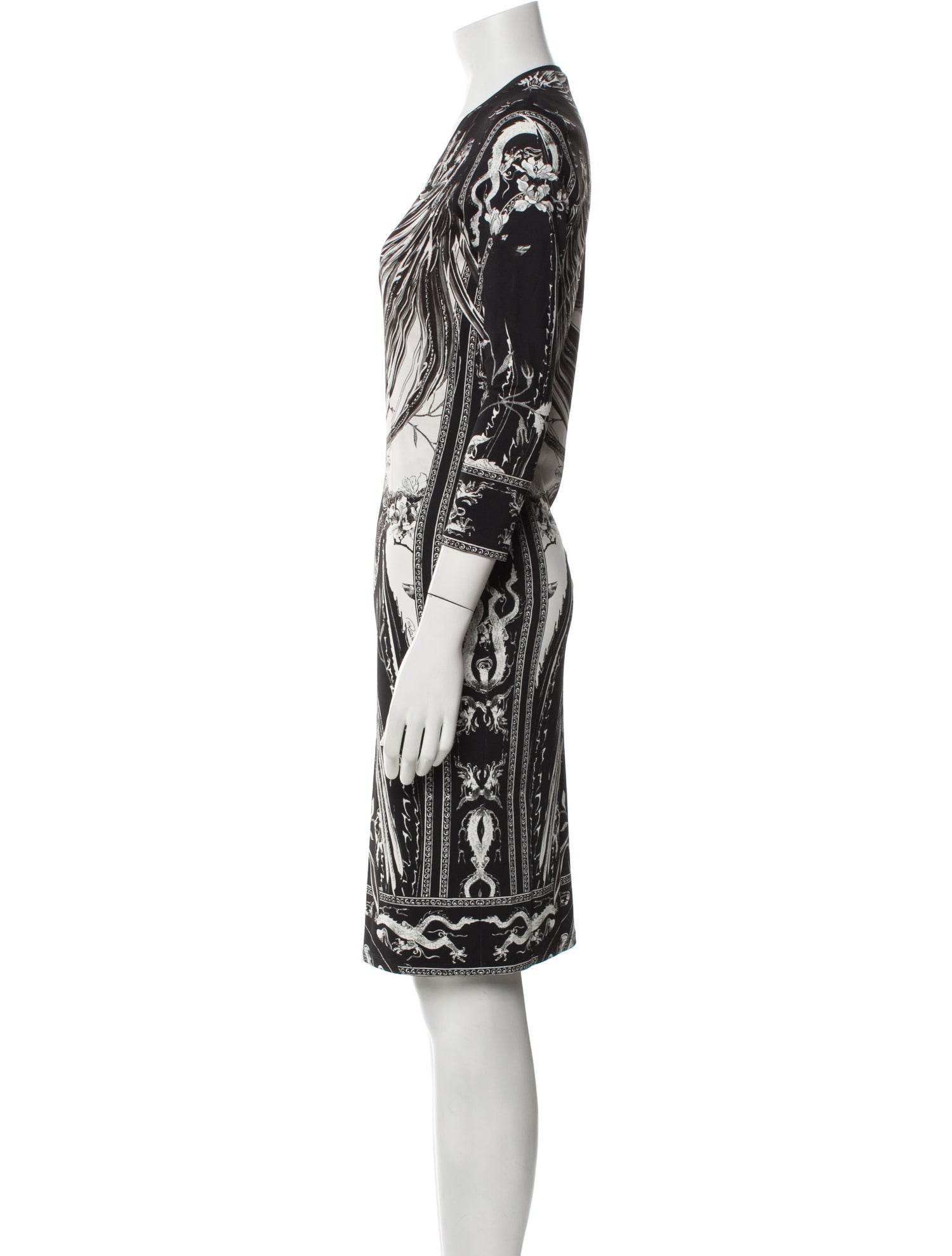 Roberto Cavalli Printed Knee-Length Dress