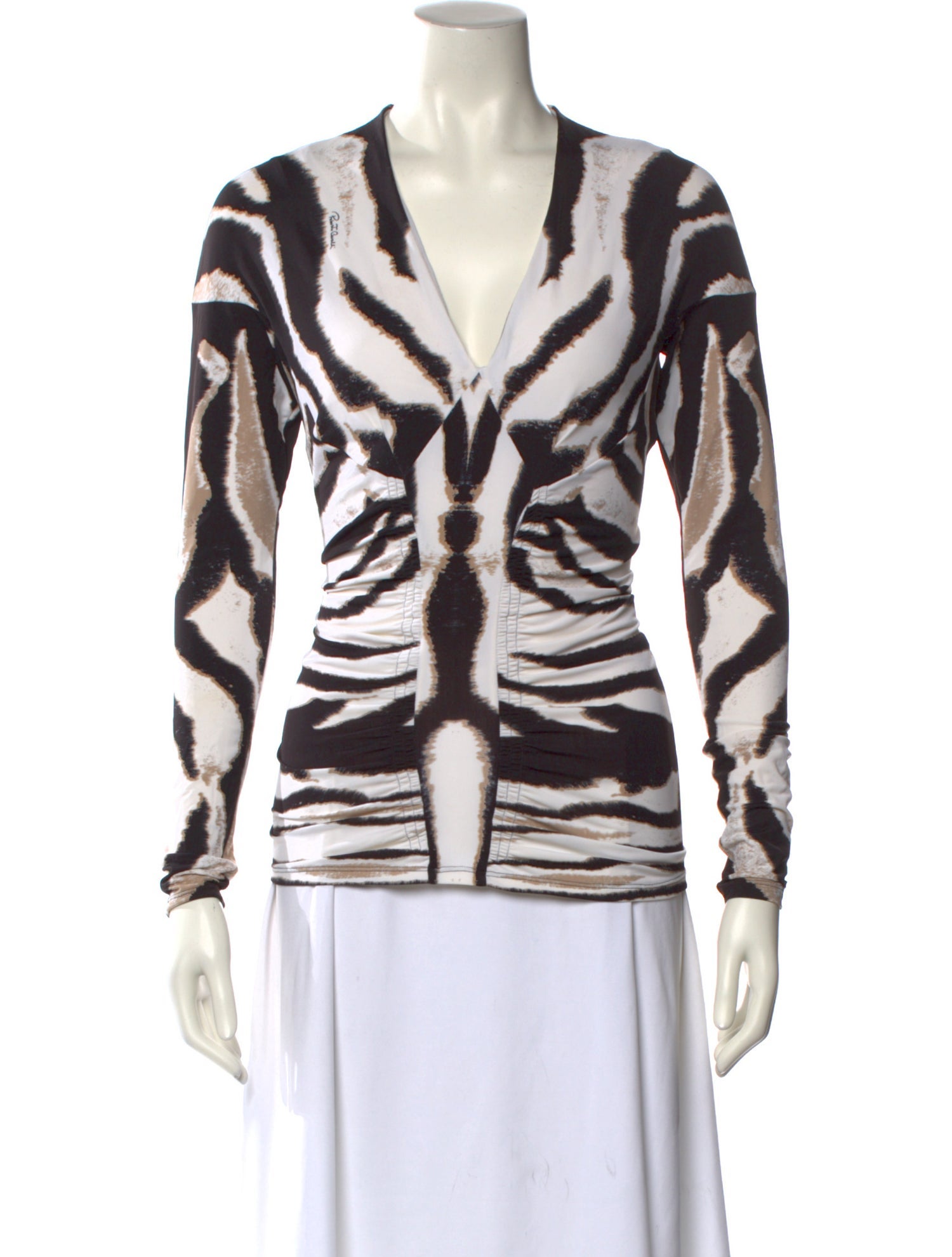 Roberto Cavalli Nylon Animal Print Top