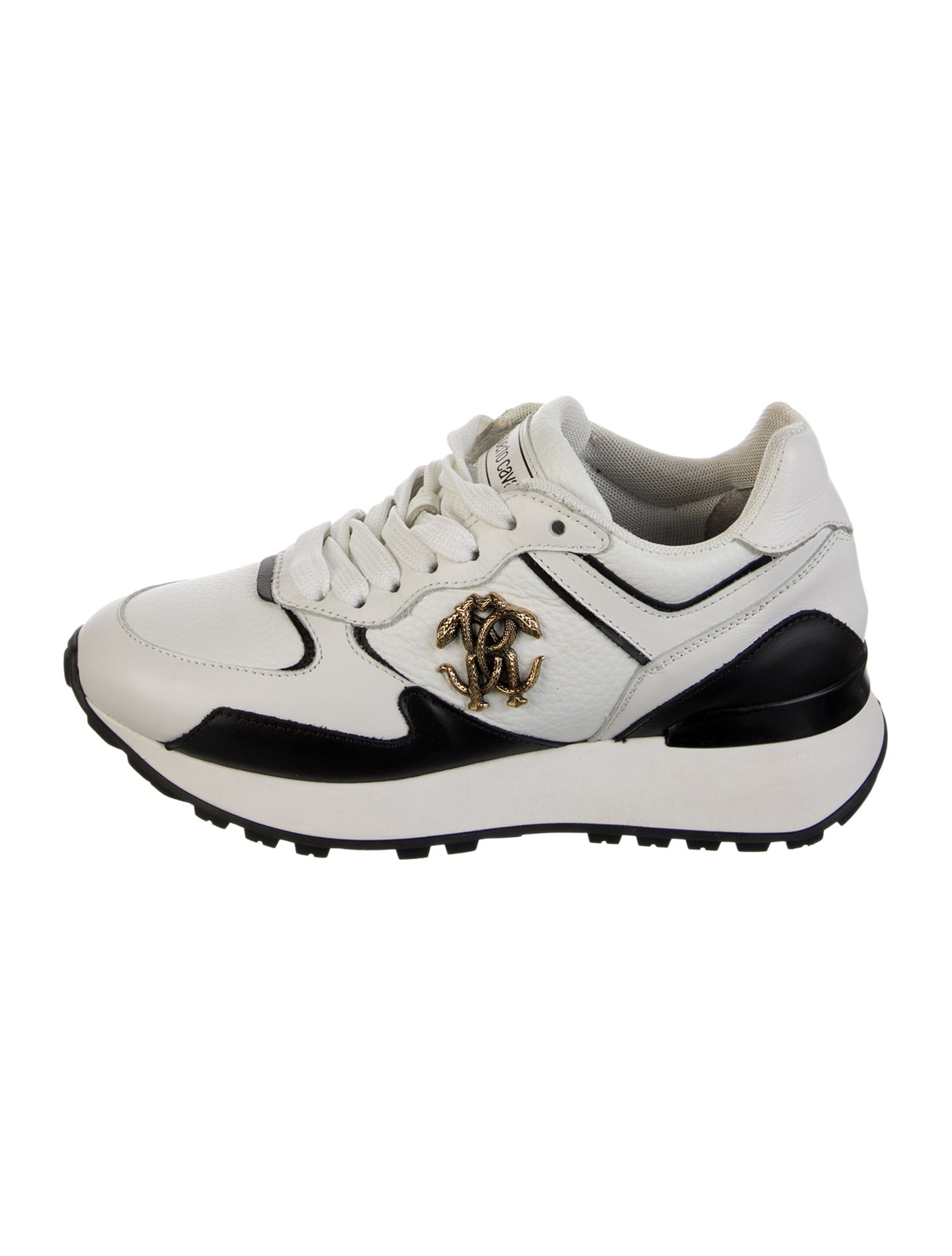 Roberto Cavalli Leather Athletic Sneakers