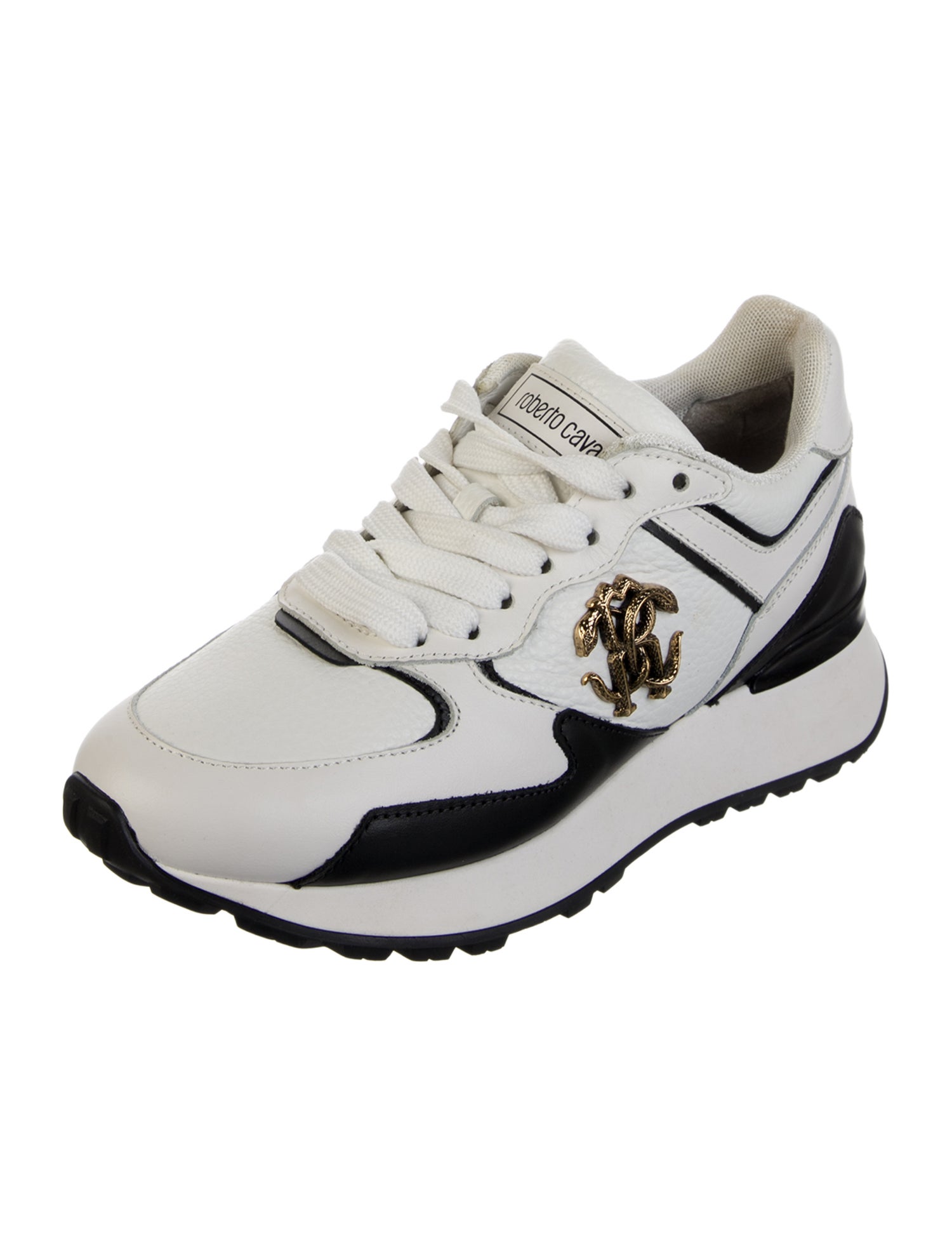 Roberto Cavalli Leather Athletic Sneakers