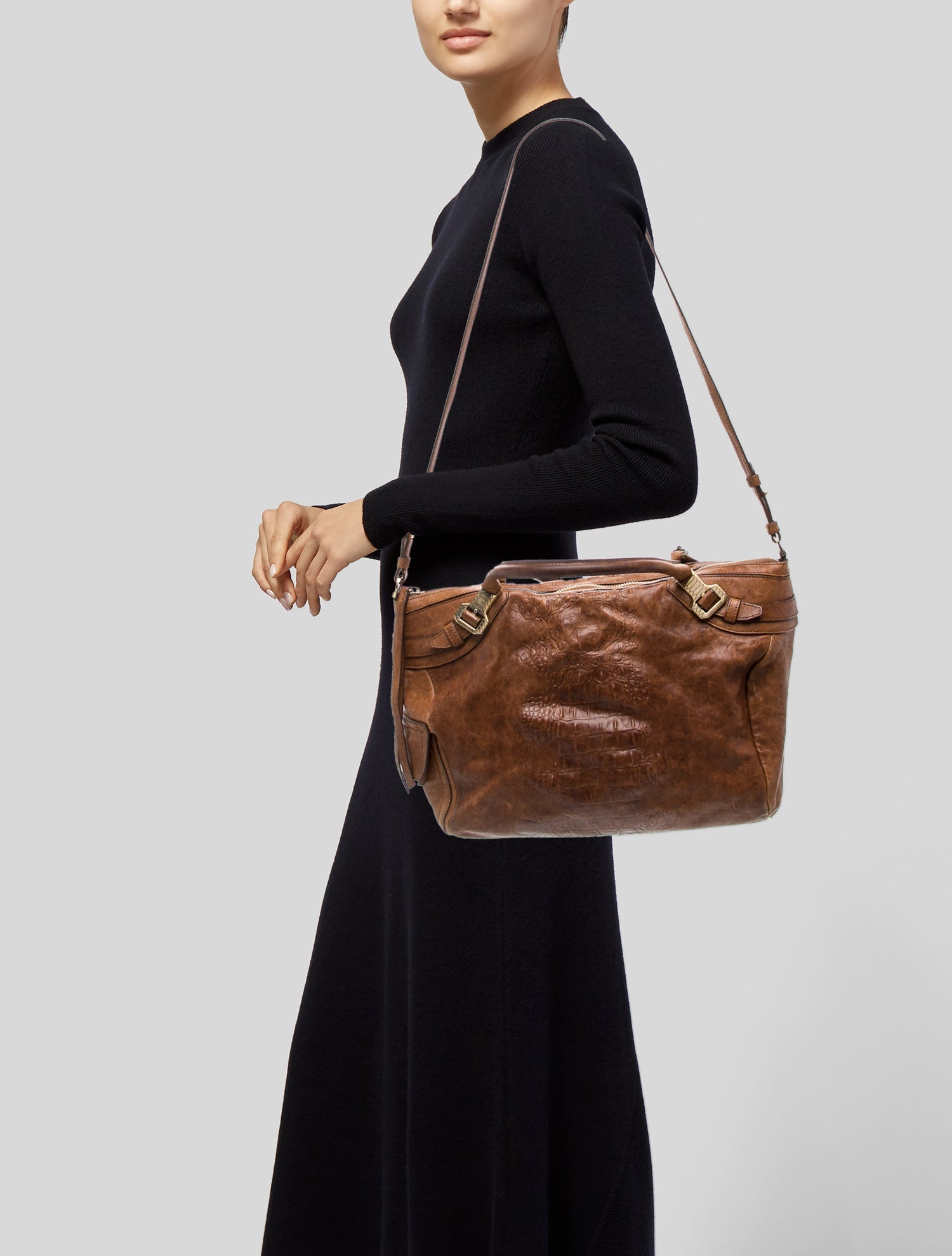 Roberto Cavalli Leather Shoulder Bag