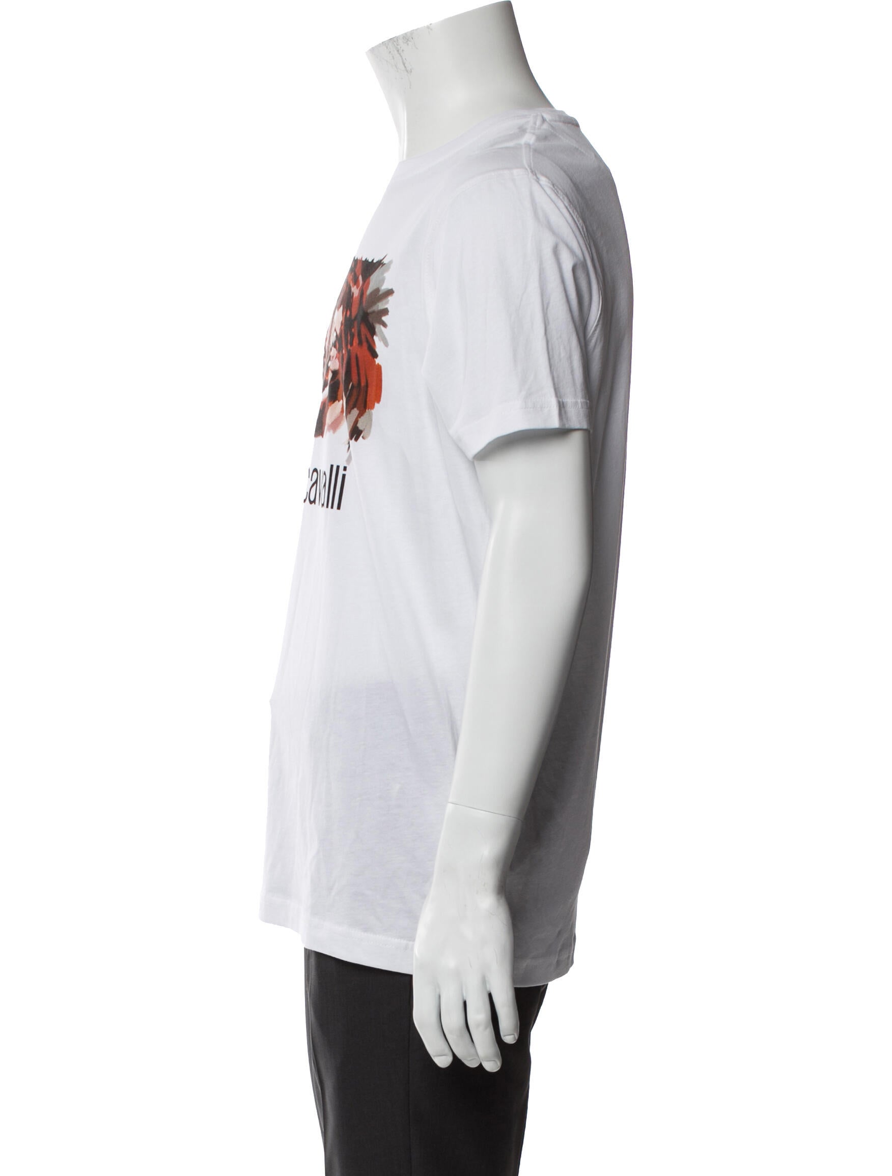 Roberto Cavalli Graphic Print Crew Neck T-Shirt w/ Tags