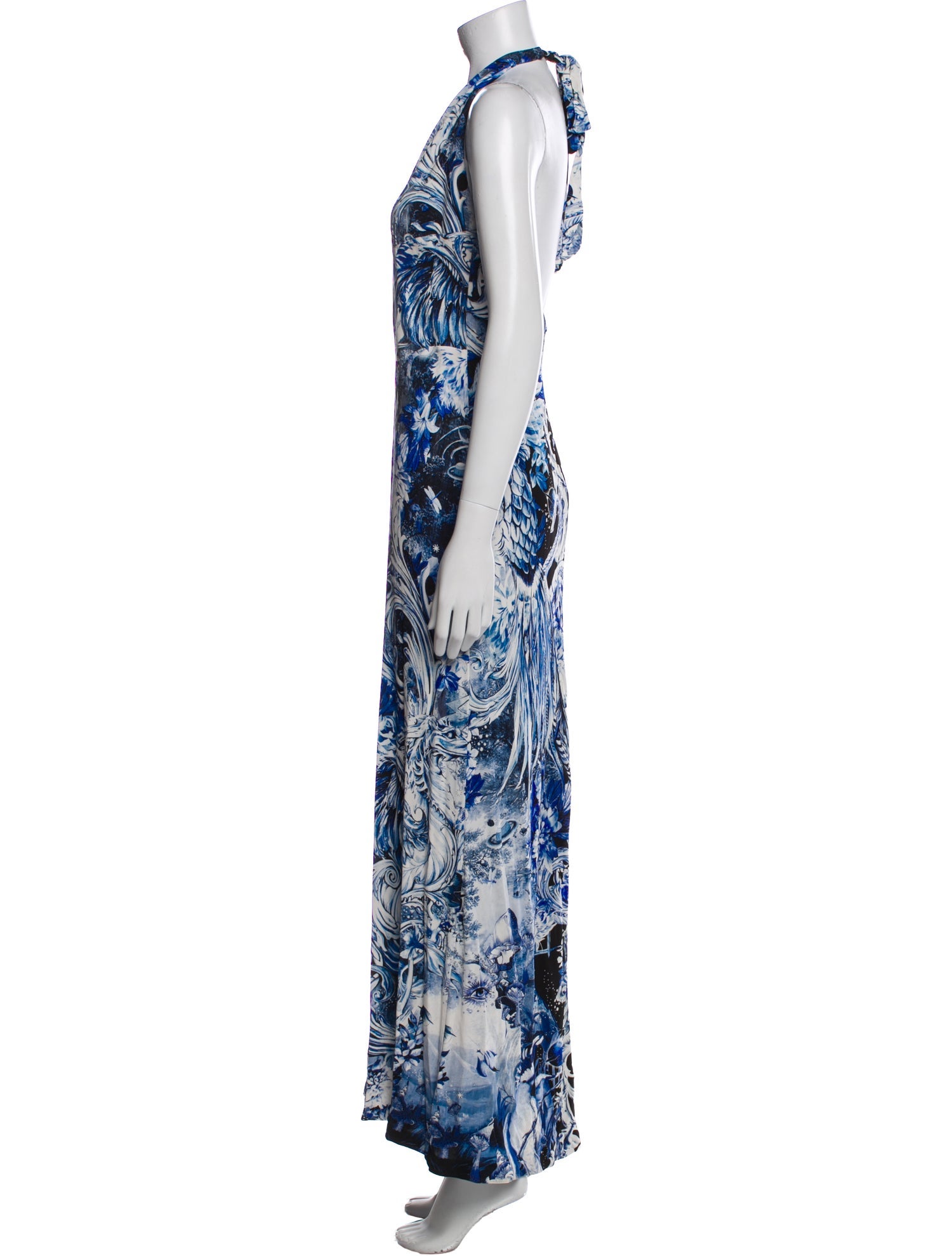 Roberto Cavalli Printed Long Dress