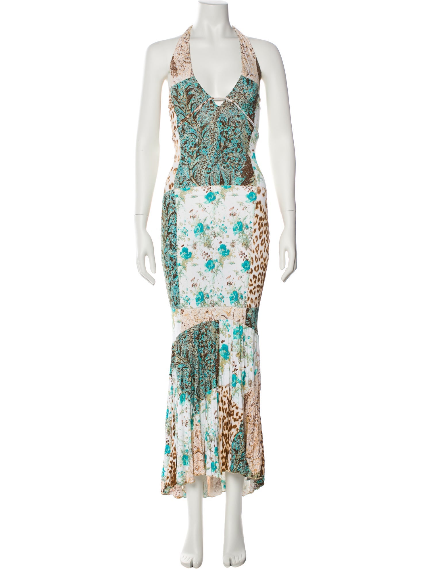 Roberto Cavalli Floral Print Long Dress