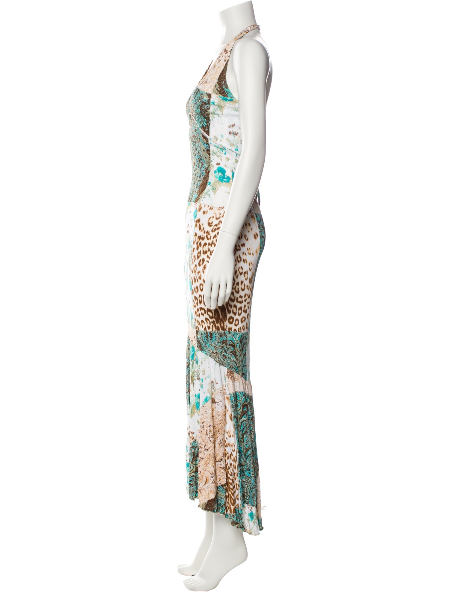 Roberto Cavalli Floral Print Long Dress