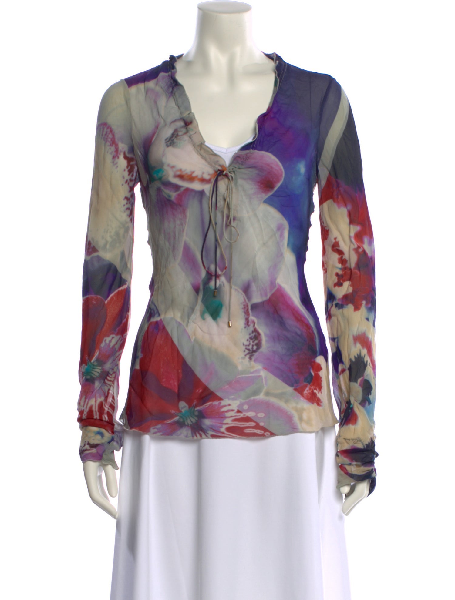 Roberto Cavalli Silk Printed Blouse