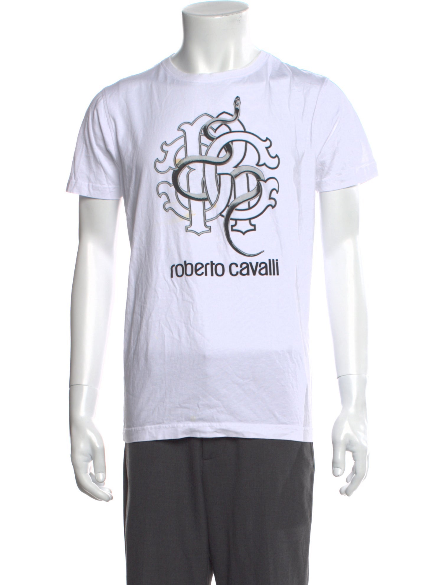 Roberto Cavalli Graphic Print Crew Neck T-Shirt
