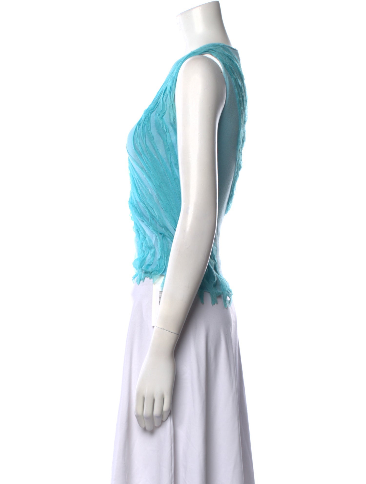 Roberto Cavalli Scoop Neck Sleeveless Crop Top