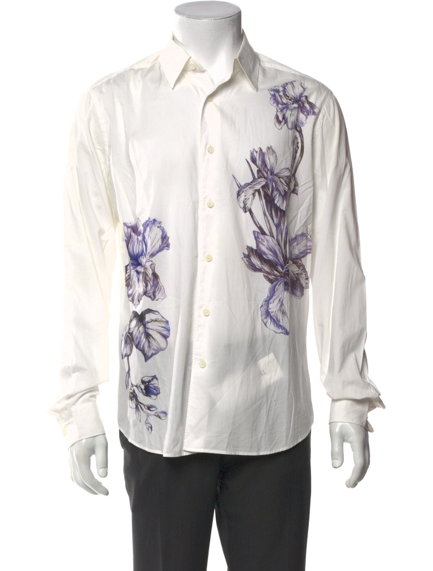 Roberto Cavalli Floral Print Long Sleeve Shirt