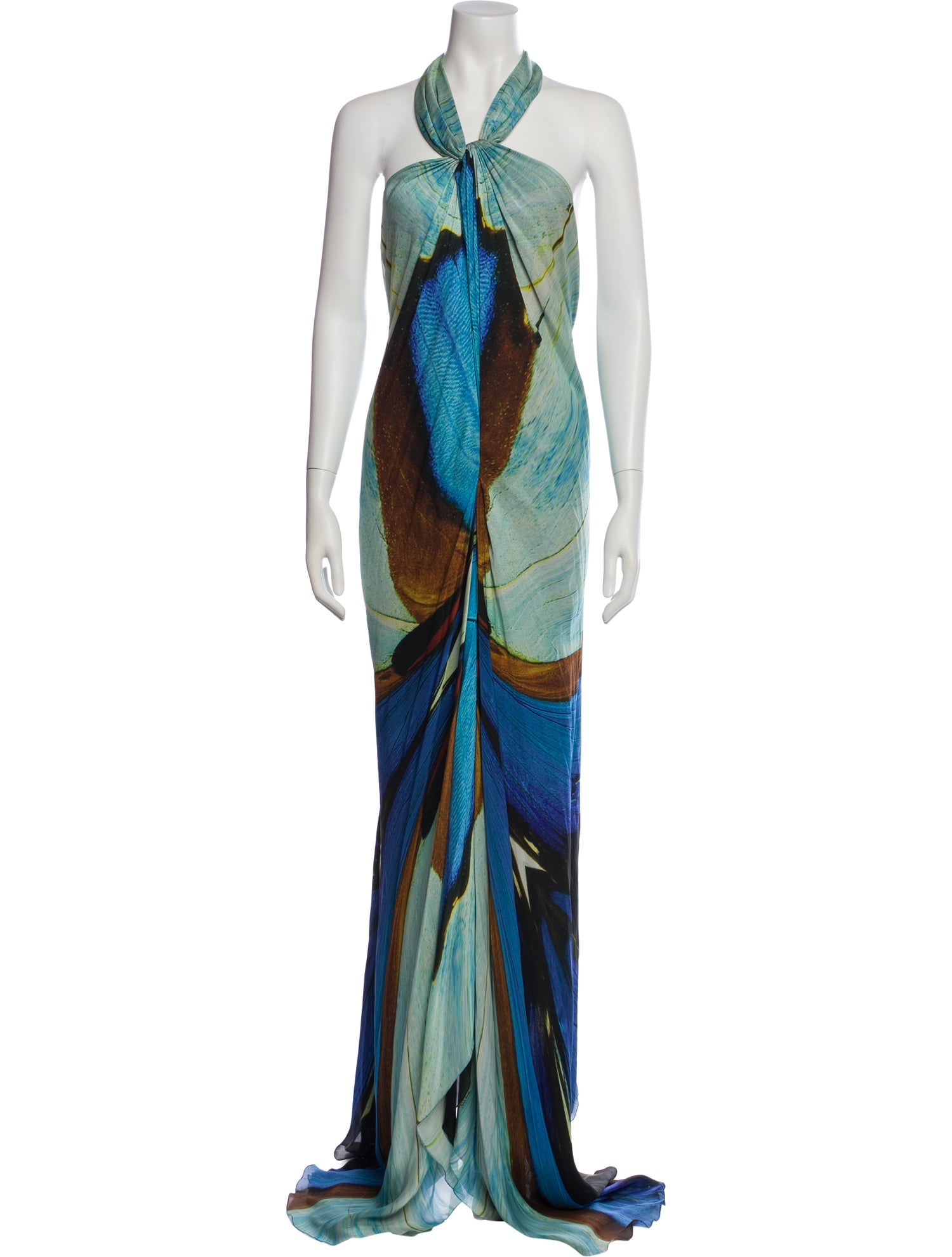 Roberto Cavalli Printed Long Dress