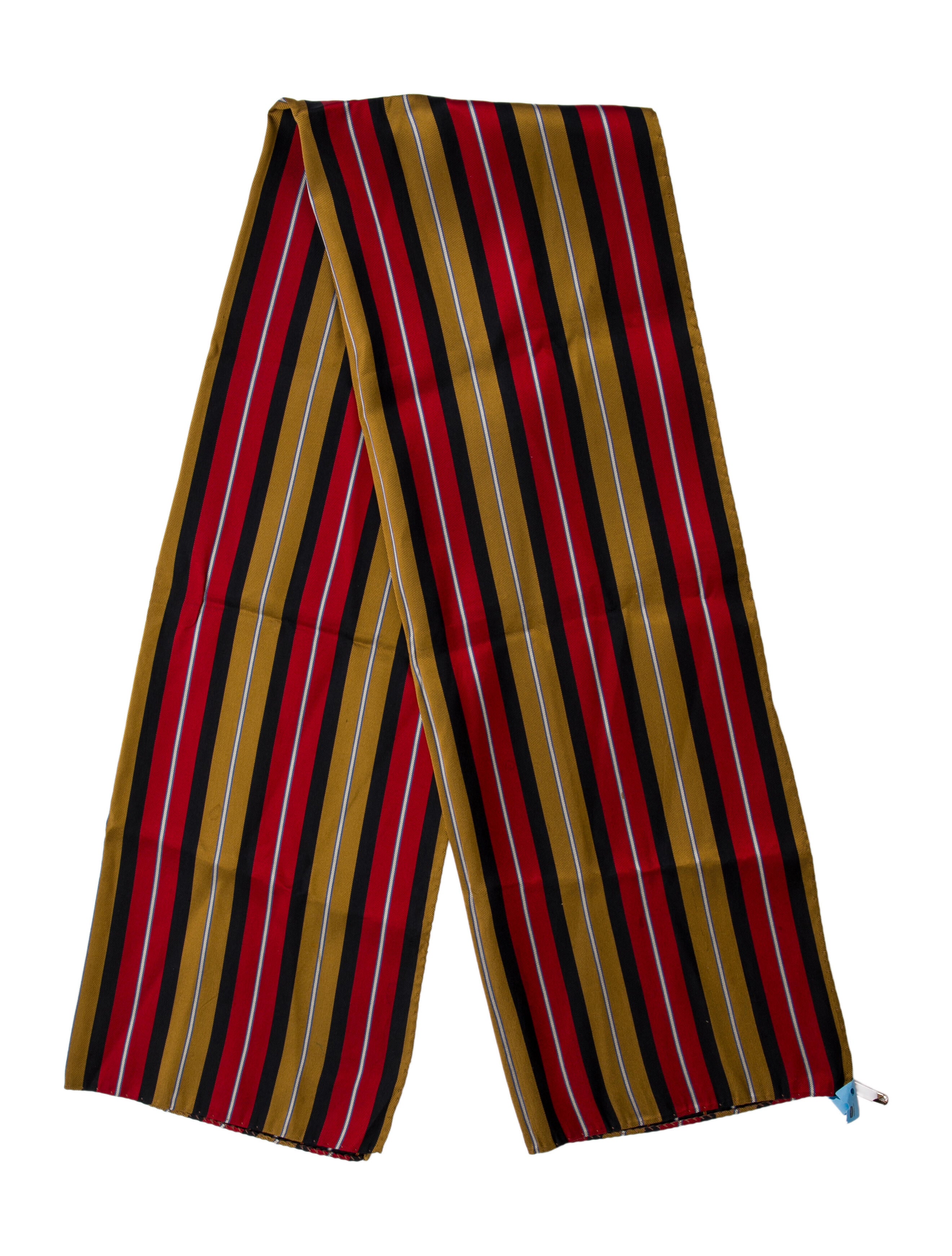 Roberto Cavalli Silk Striped Scarf
