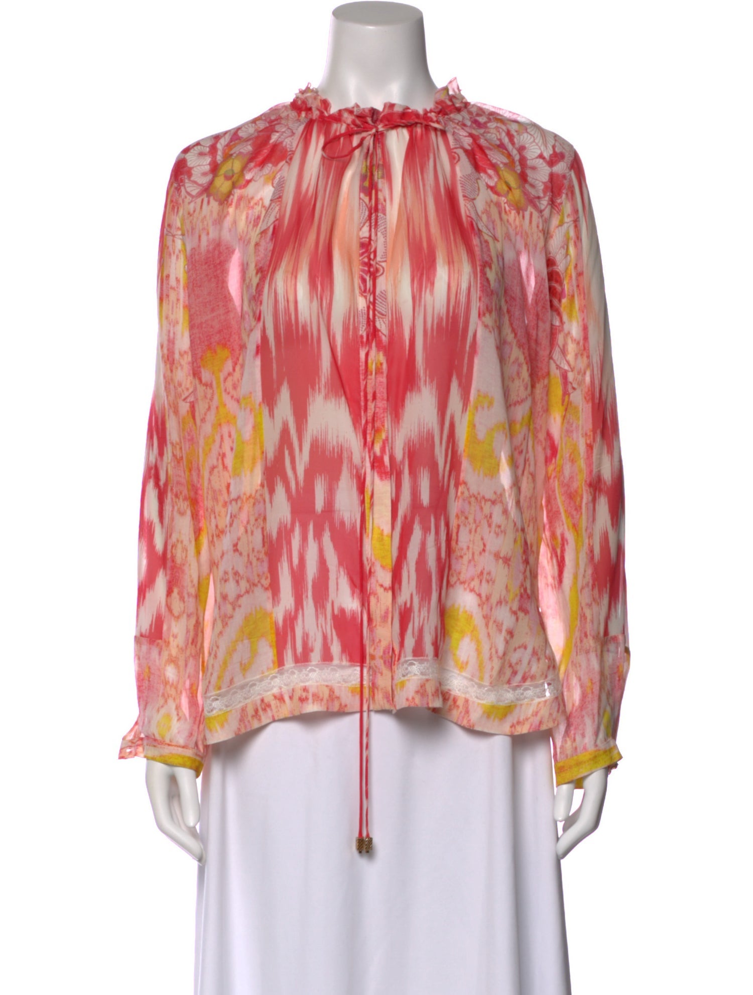 Roberto Cavalli Silk Patterned Blouse