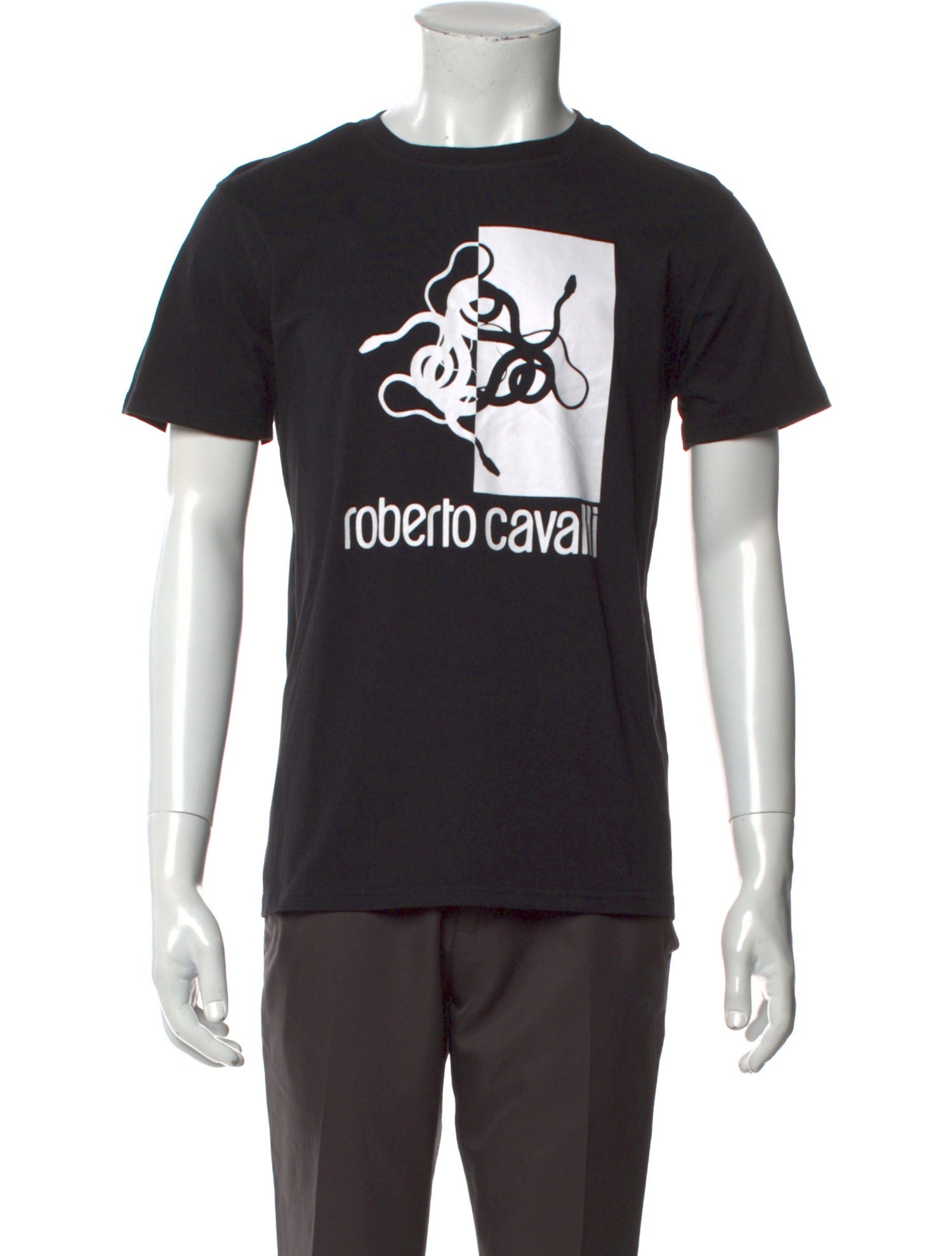 Roberto Cavalli Graphic Print Crew Neck T-Shirt w/ Tags