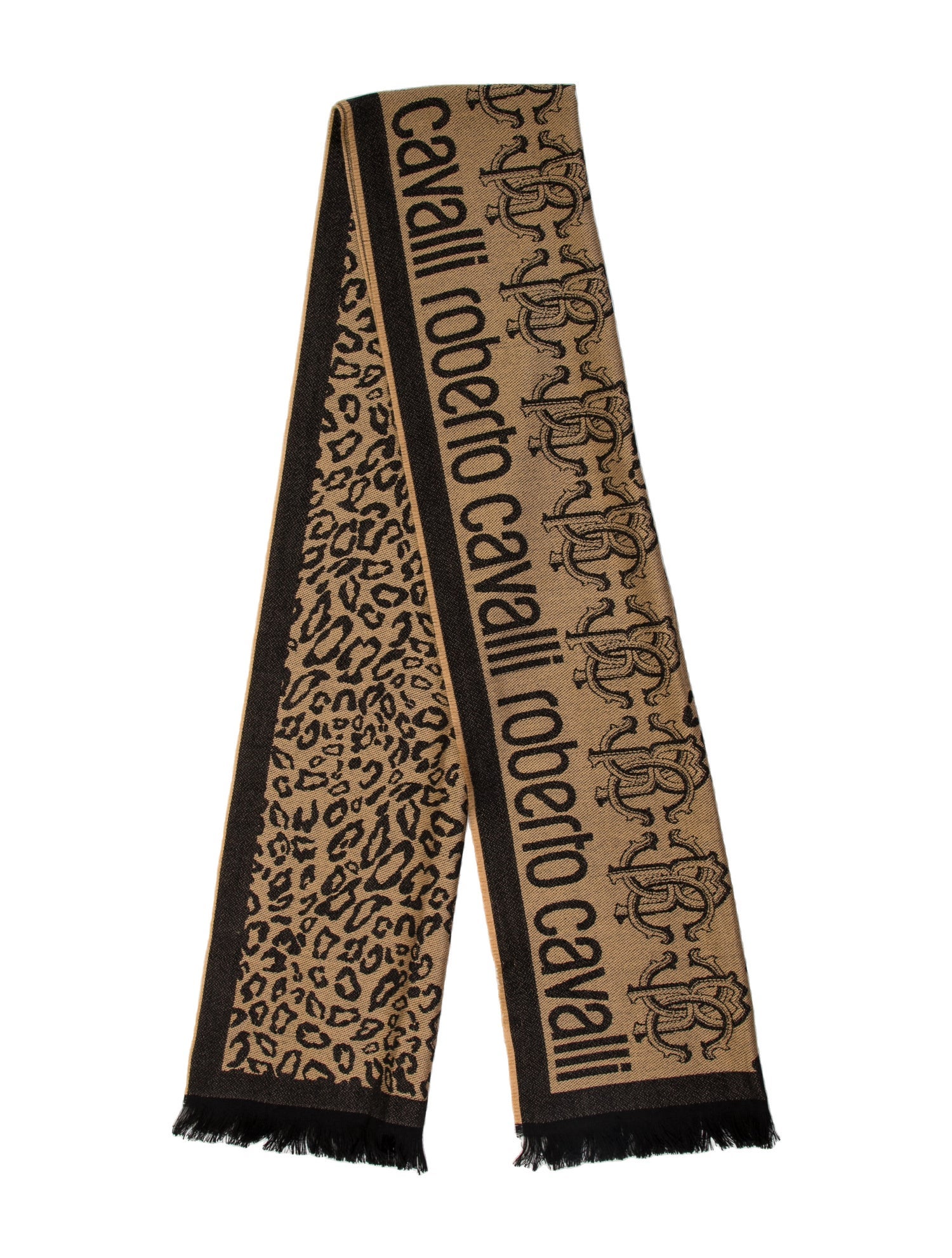 Roberto Cavalli Wool Printed Scarf w/ Tags