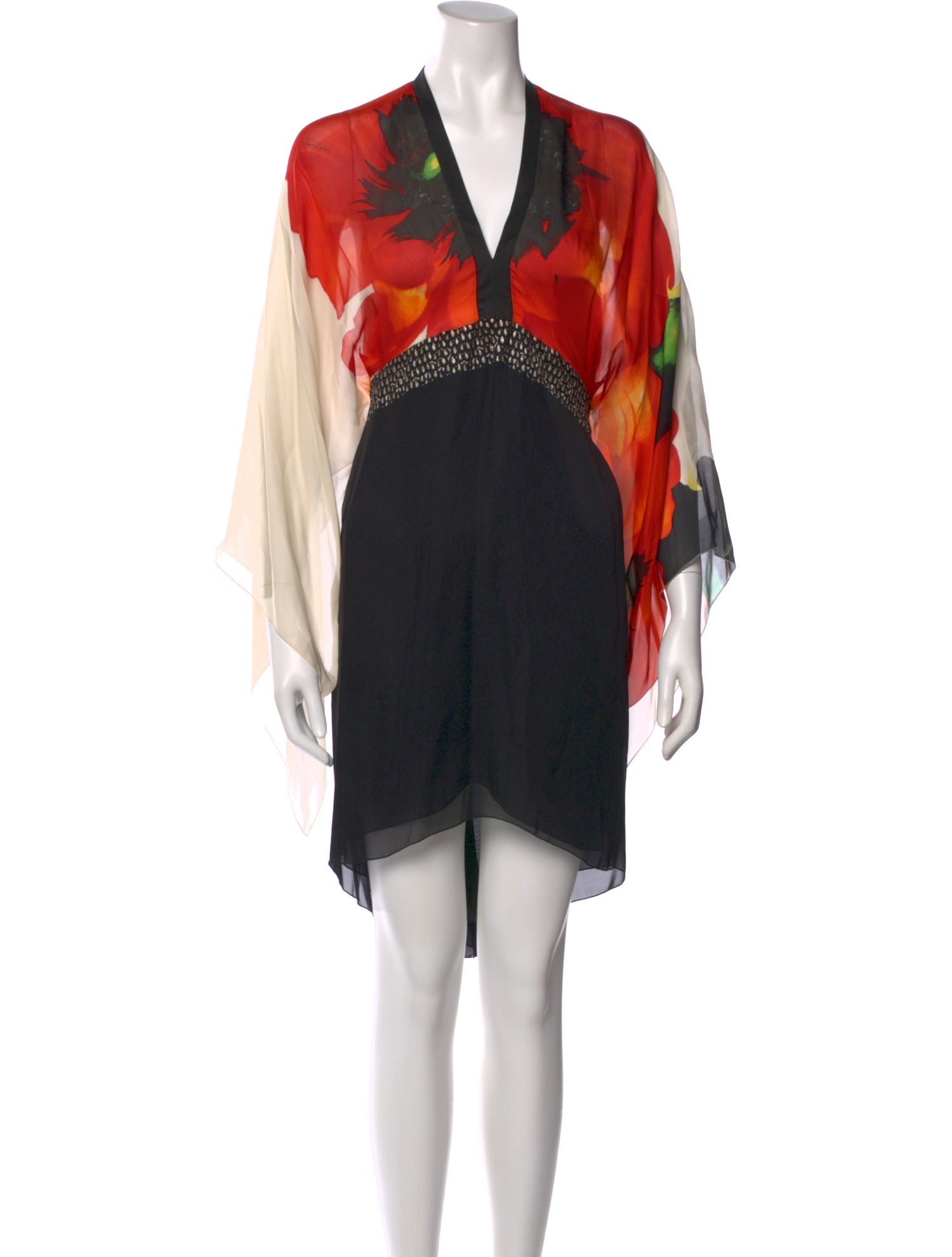 Roberto Cavalli Silk Knee-Length Dress w/ Tags