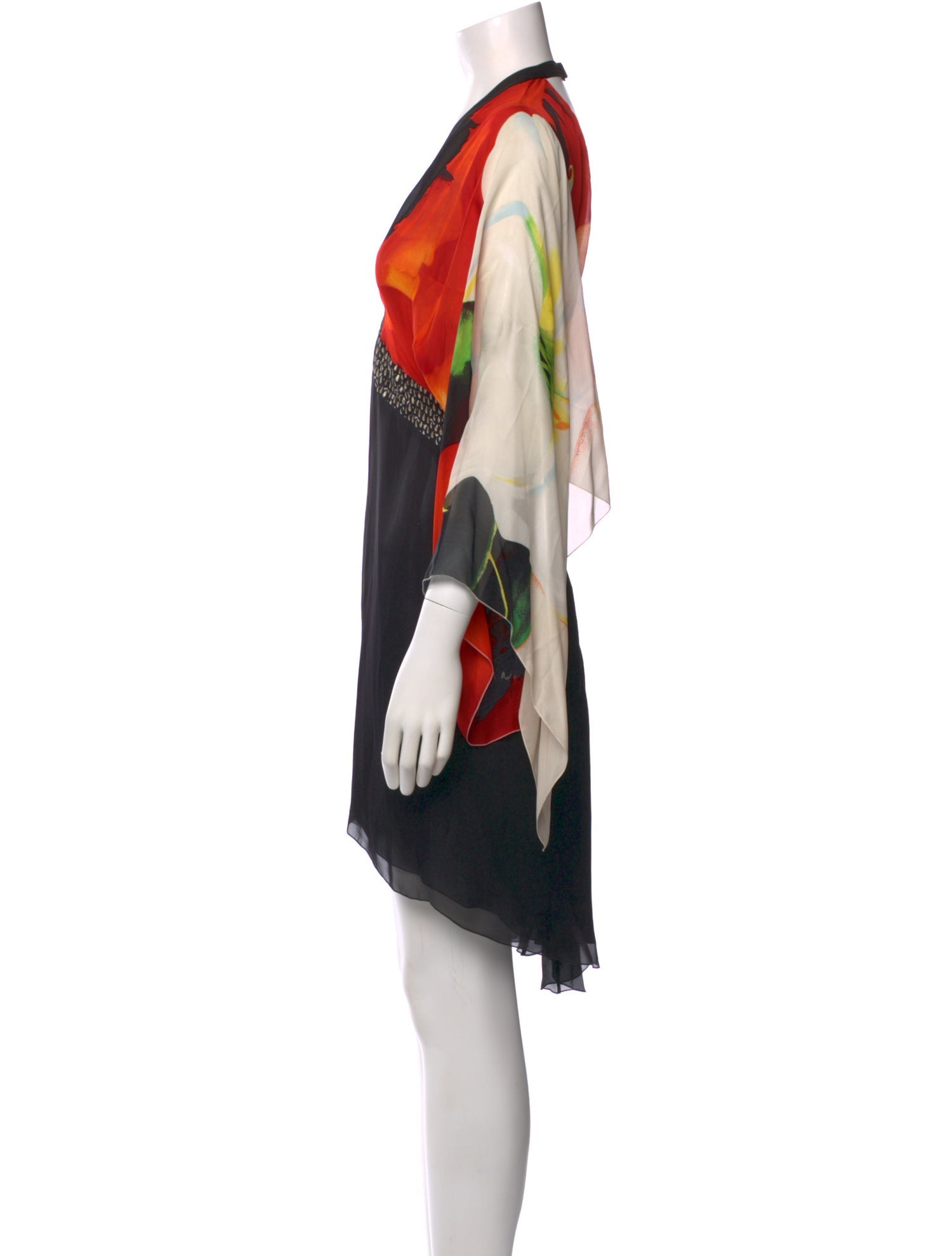 Roberto Cavalli Silk Knee-Length Dress w/ Tags