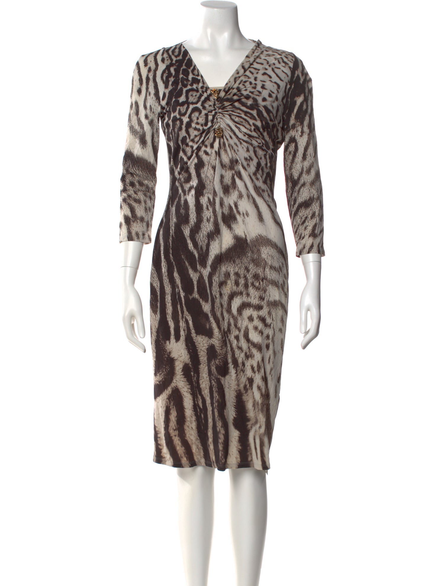 Roberto Cavalli Nylon Knee-Length Dress