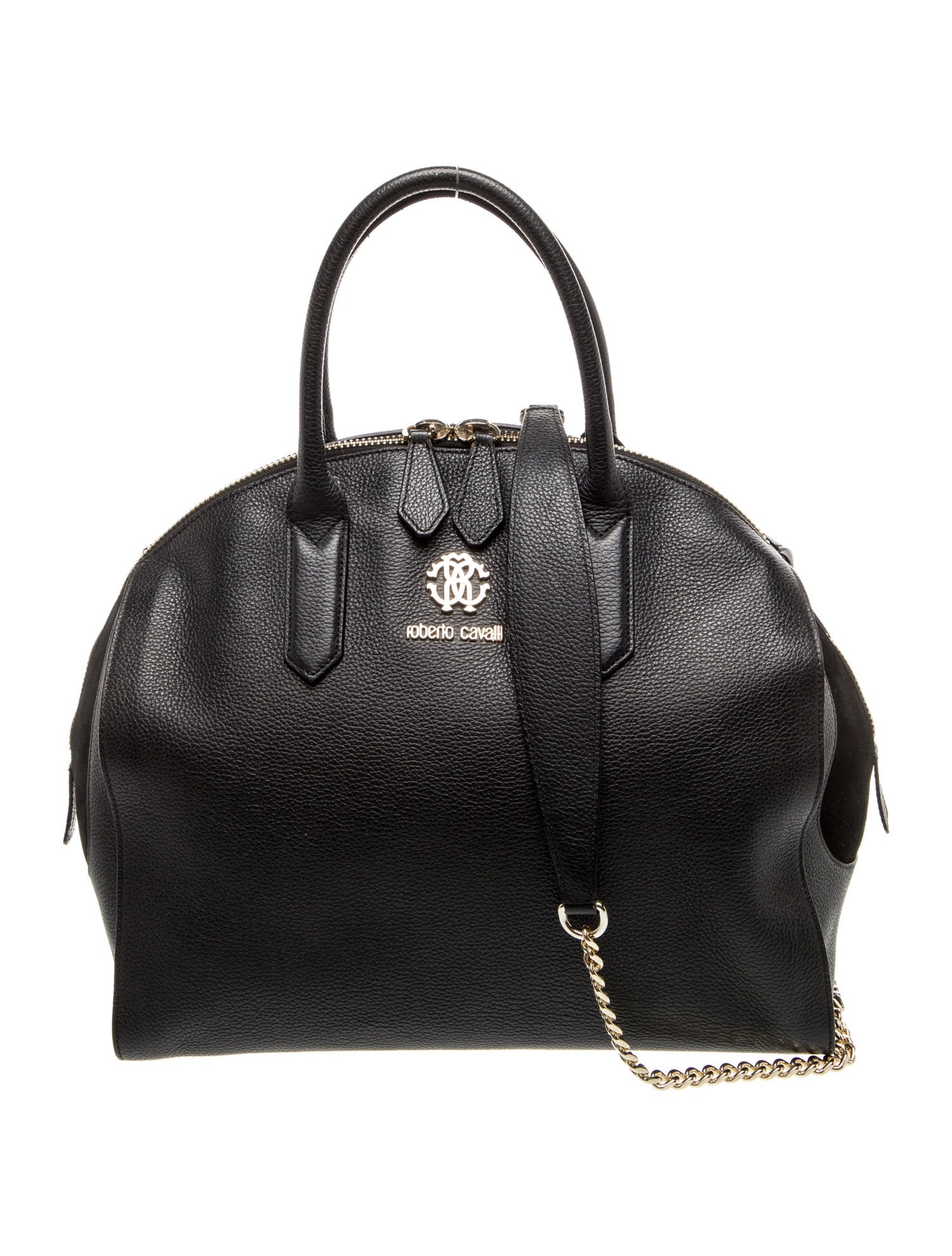 Roberto Cavalli Leather Top Handle Bag