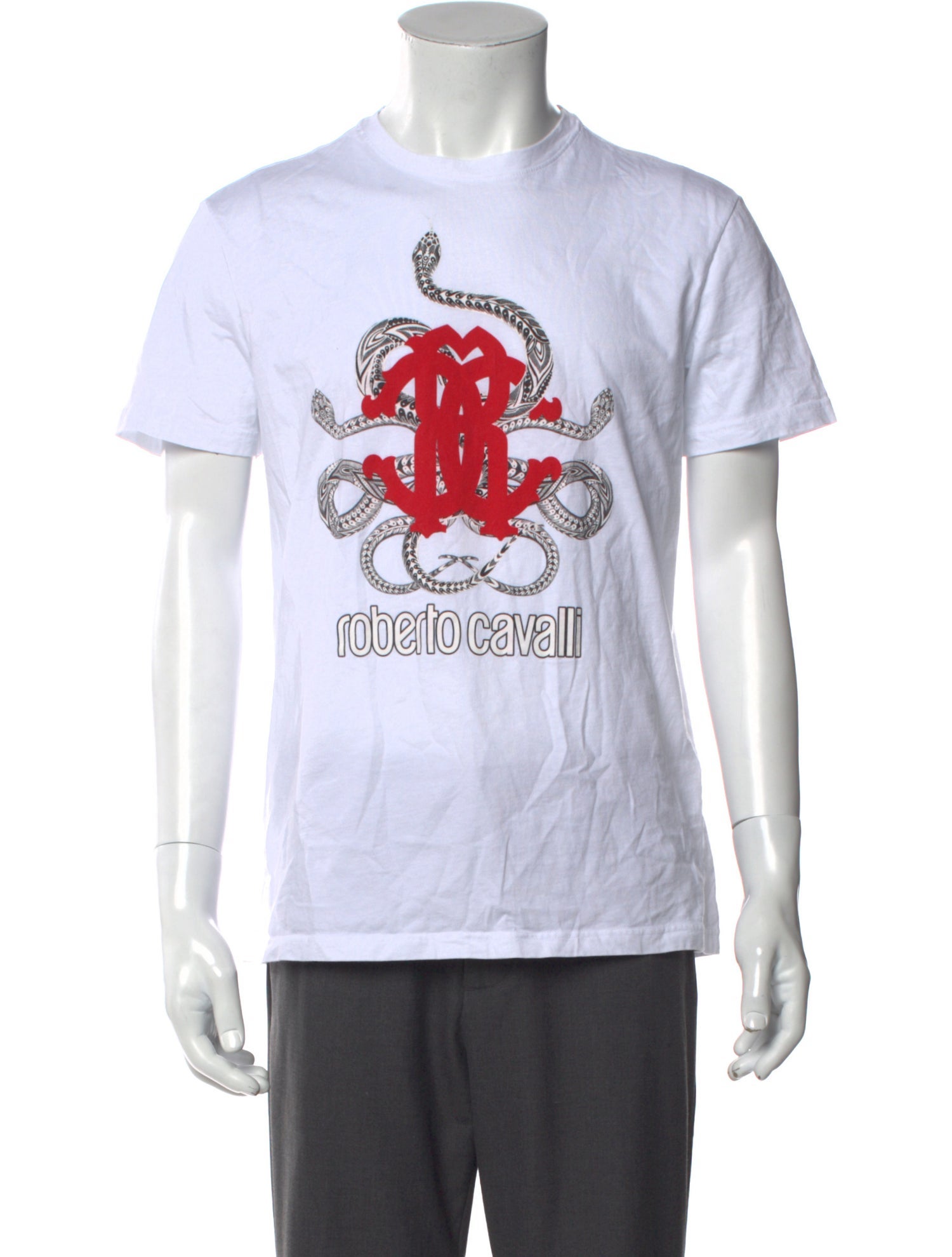 Roberto Cavalli Graphic Print Crew Neck T-Shirt