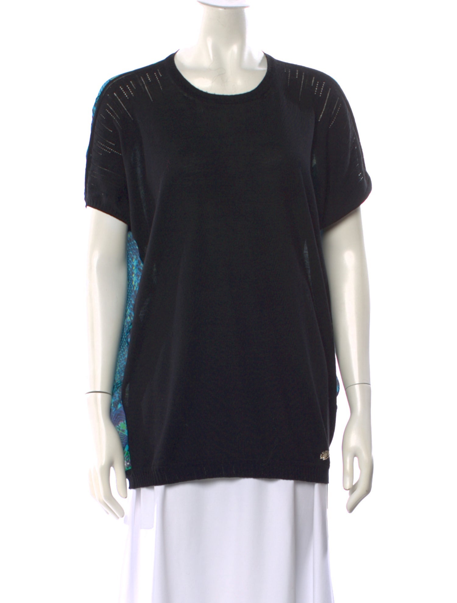 Roberto Cavalli Silk Patterned T-Shirt