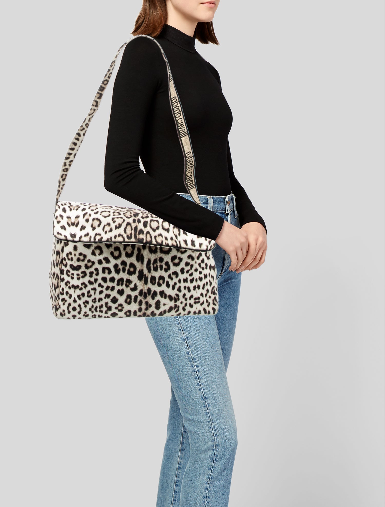 Roberto Cavalli Leather Crossbody Bag