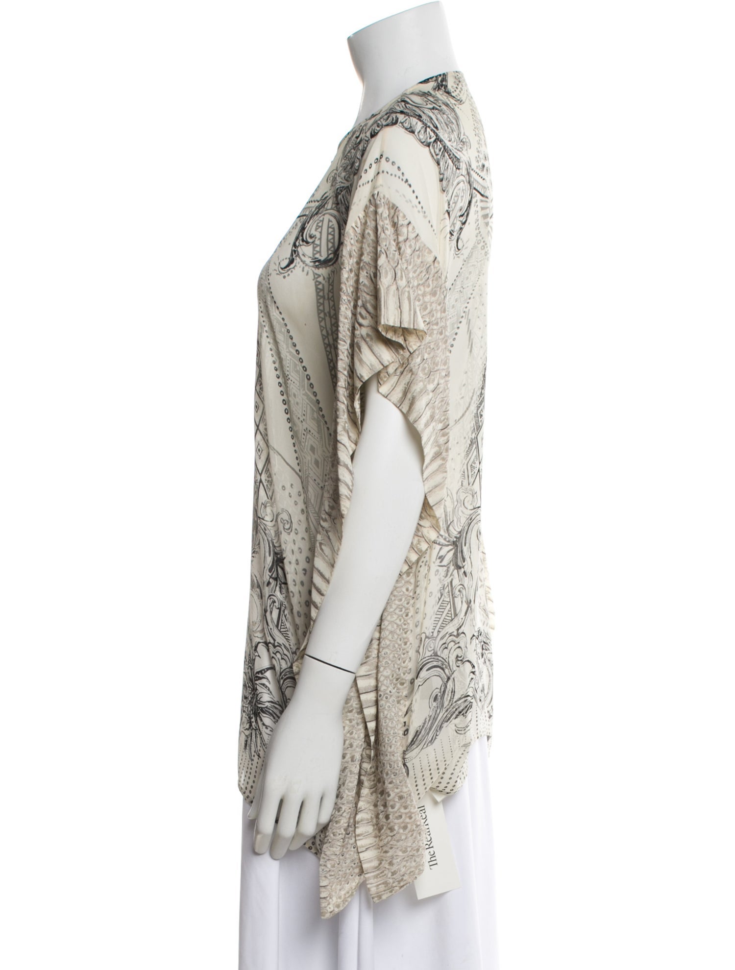 Roberto Cavalli Silk Patterned Top