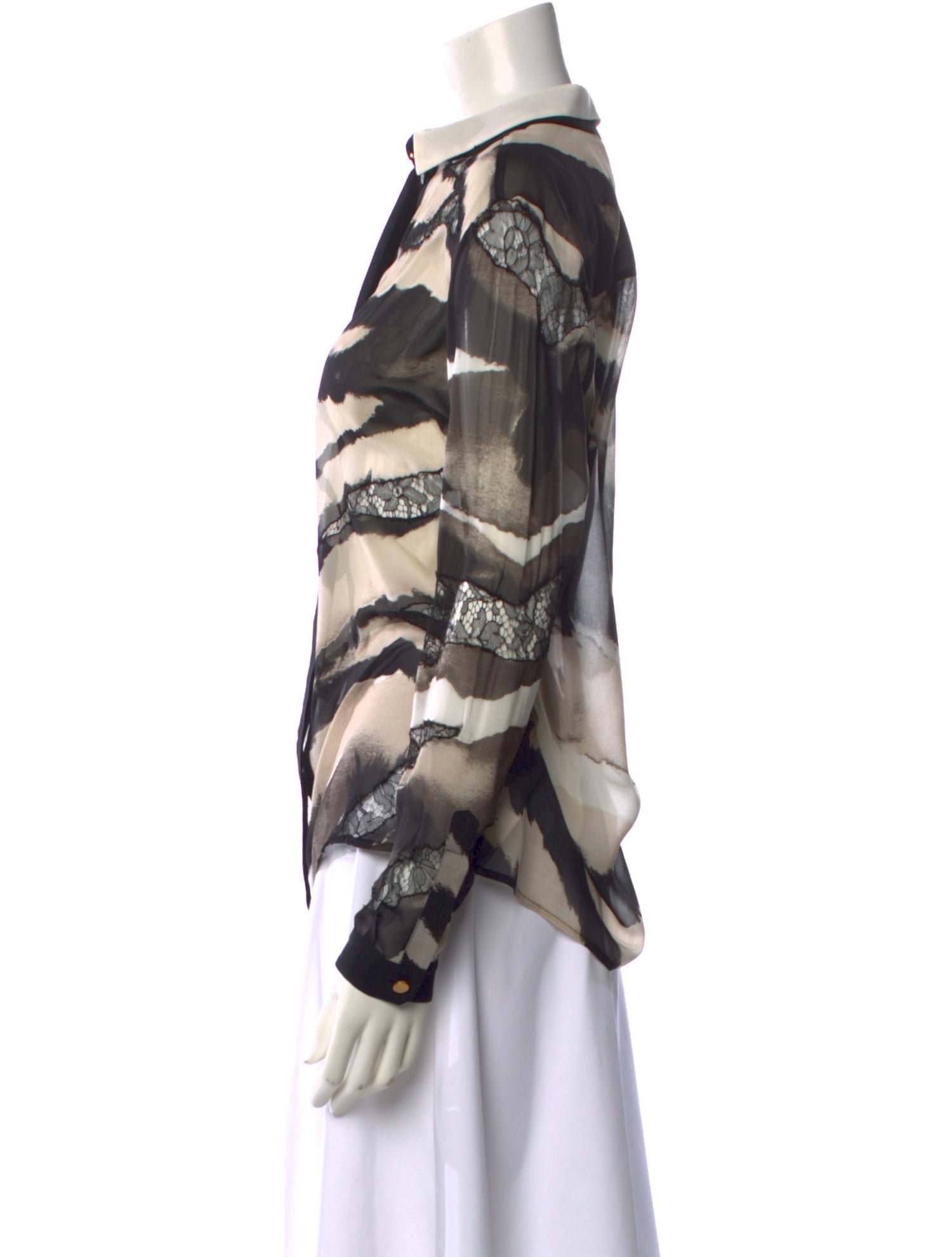 Roberto Cavalli Silk Animal Print Blouse