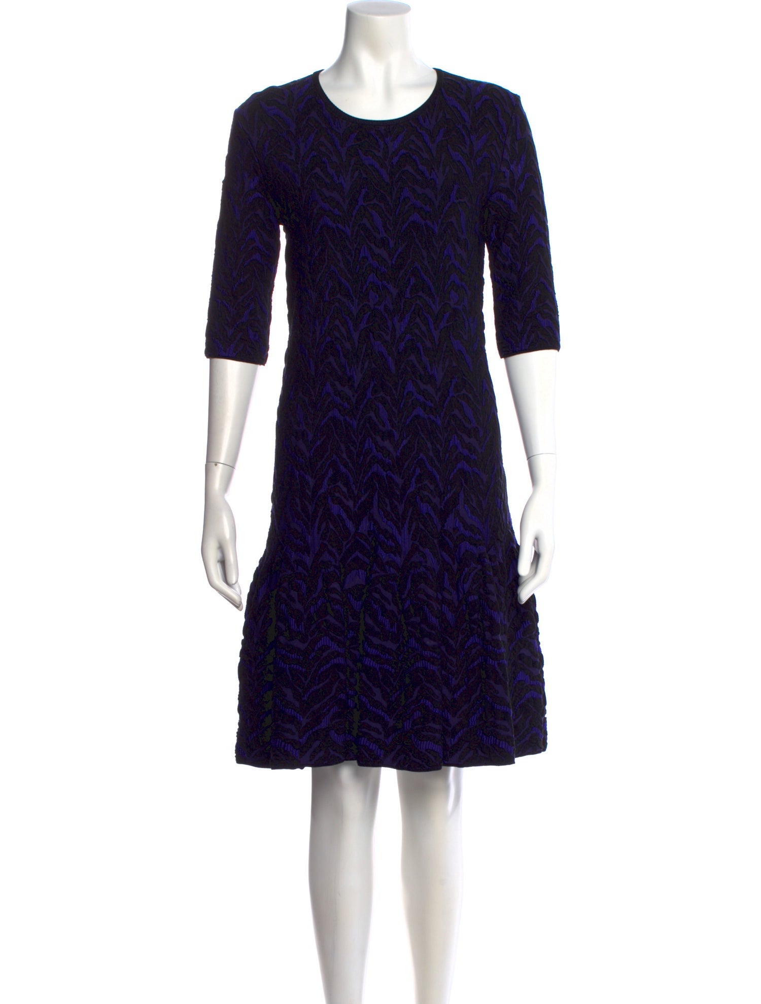 Roberto Cavalli Crew Neck Knee-Length Dress