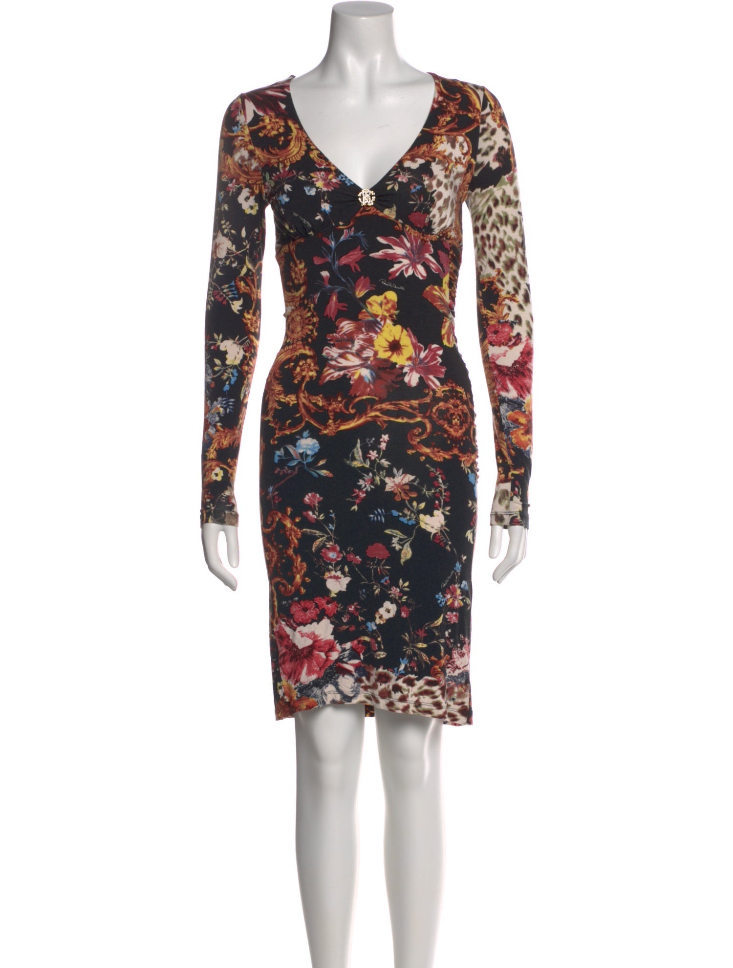 Roberto Cavalli Floral Print Mini Dress