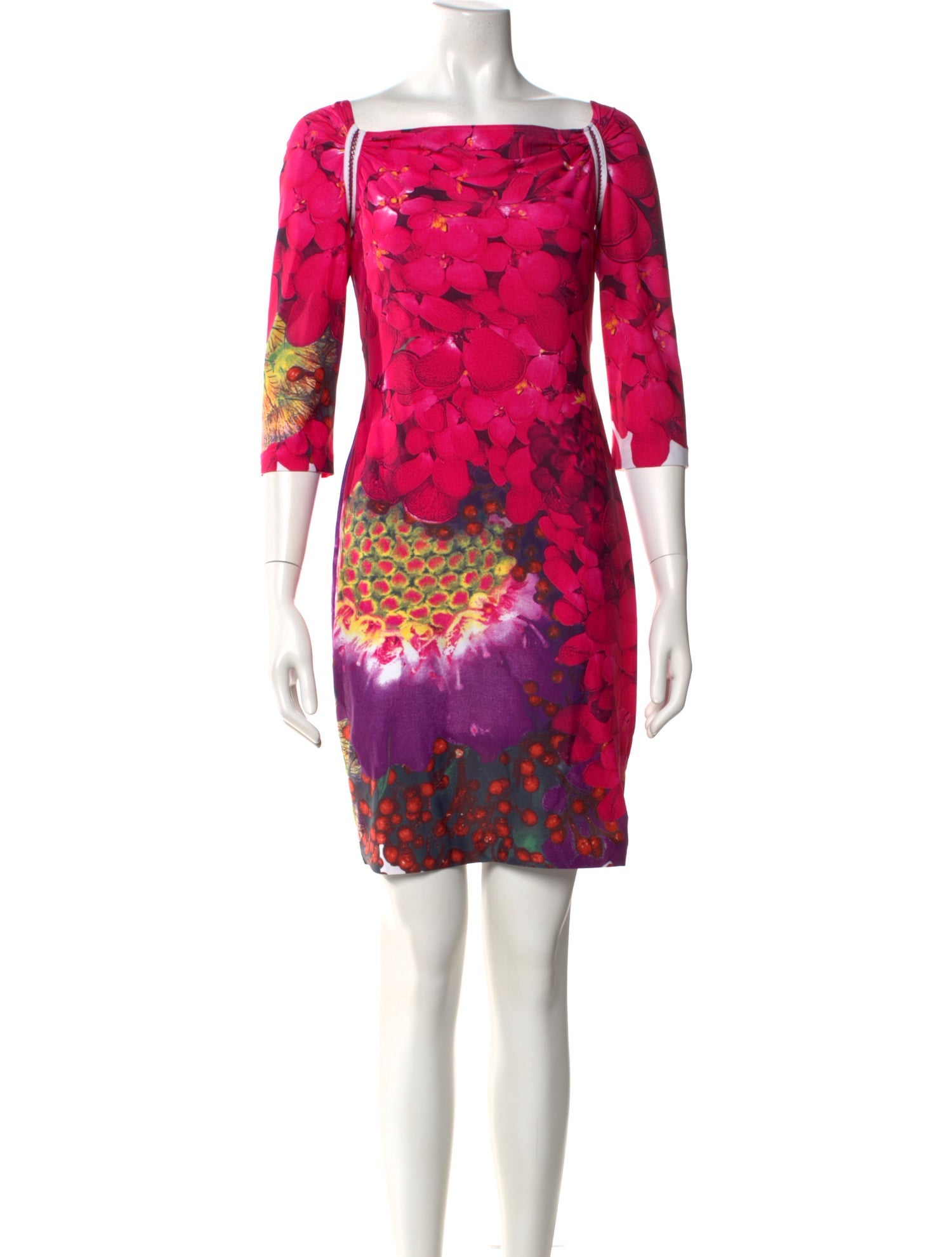 Roberto Cavalli Floral Print Mini Dress