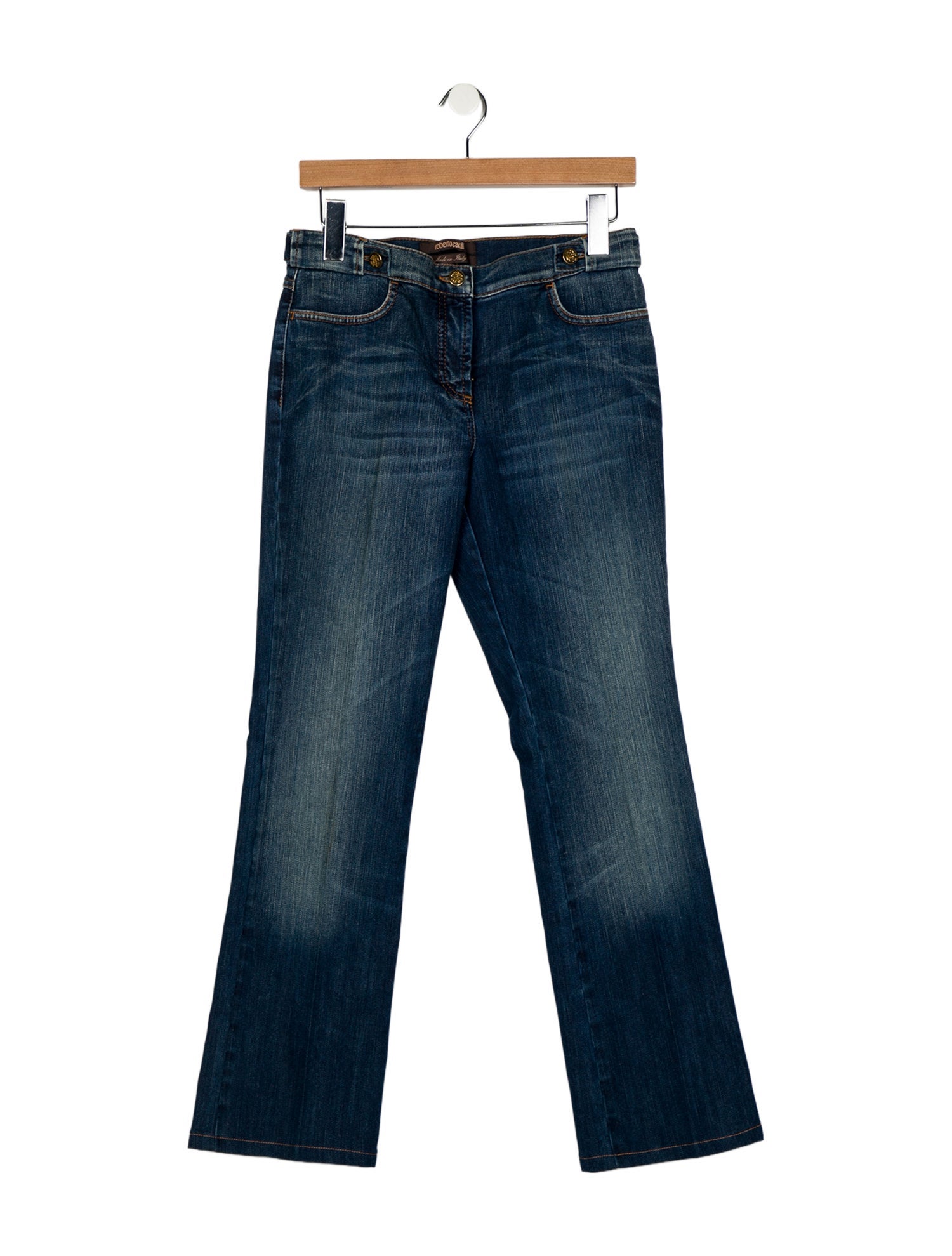 Roberto Cavalli Low-Rise Straight Leg Jeans