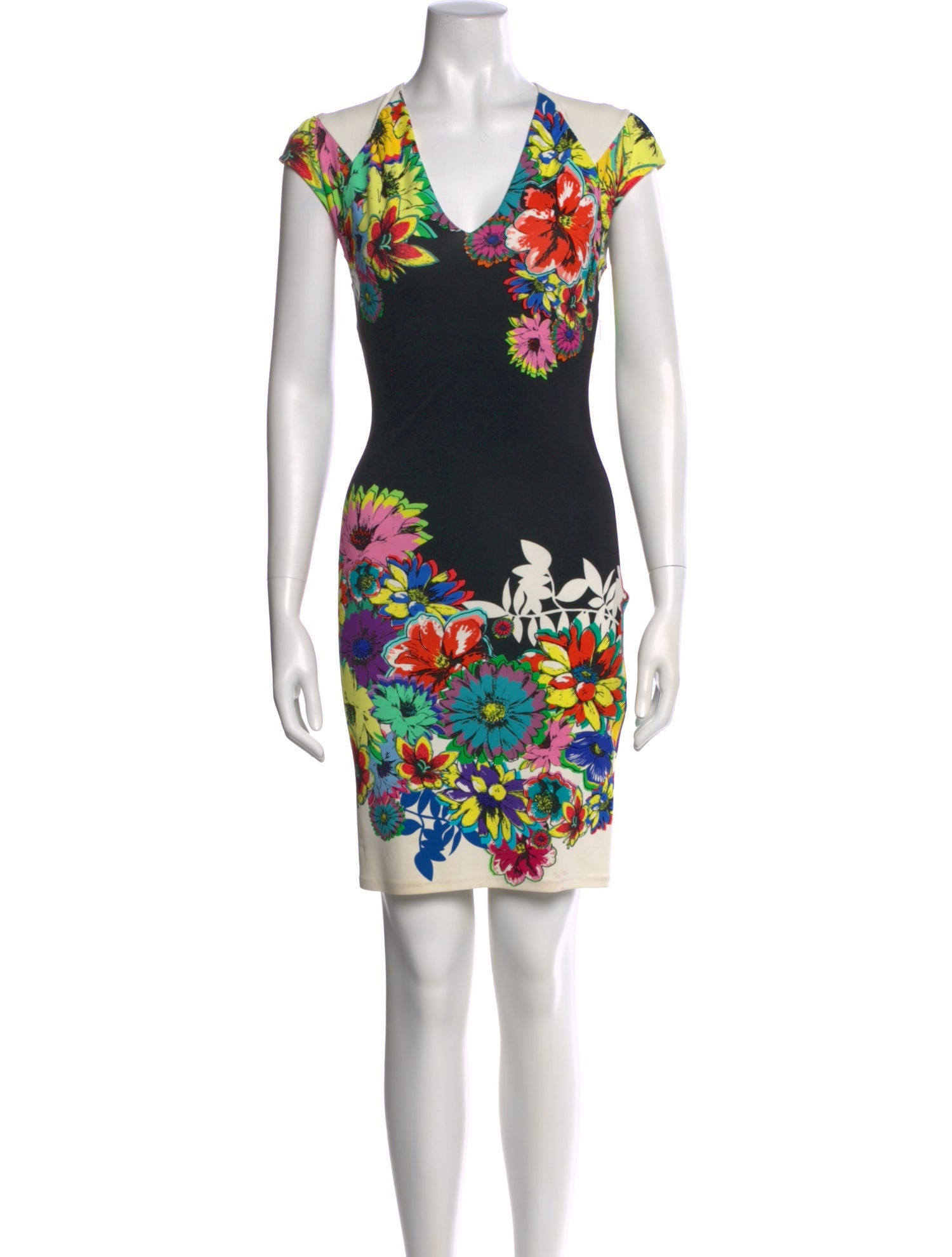 Roberto Cavalli Floral Print Mini Dress