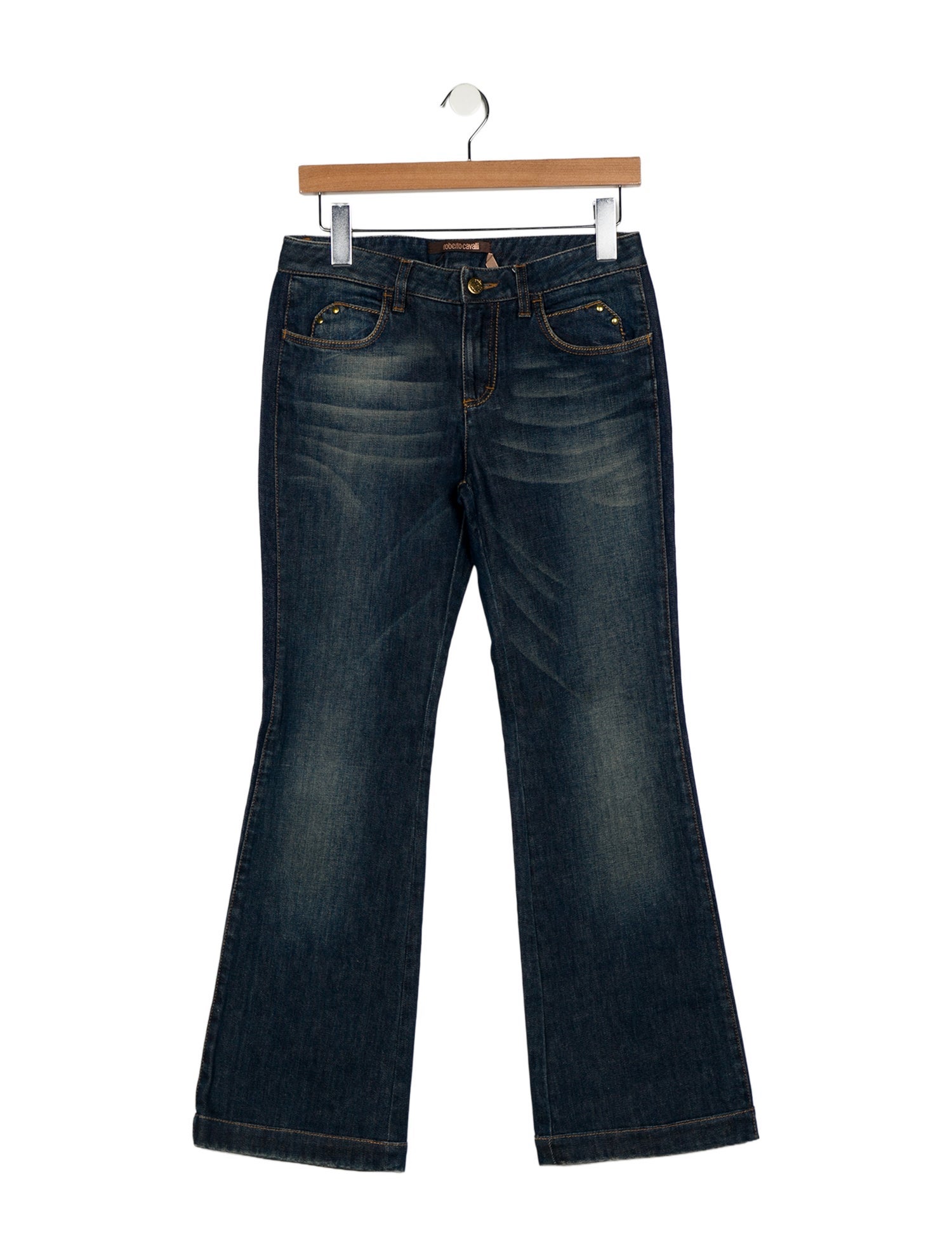 Roberto Cavalli Low-Rise Wide Leg Jeans
