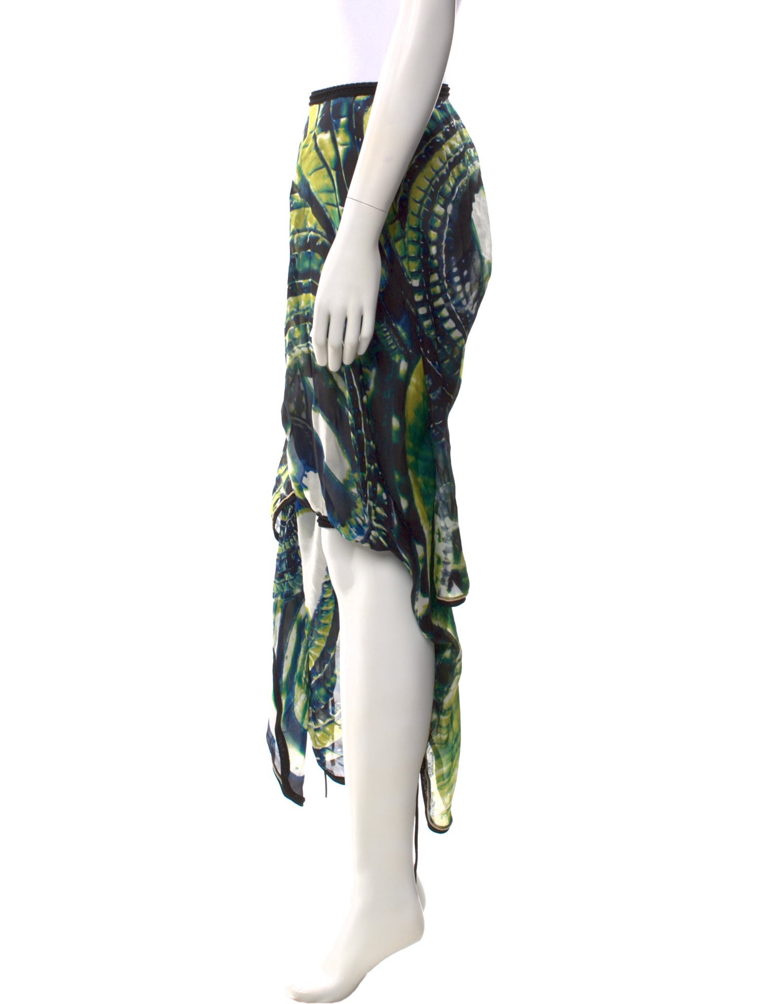 Roberto Cavalli Silk Midi Length Skirt