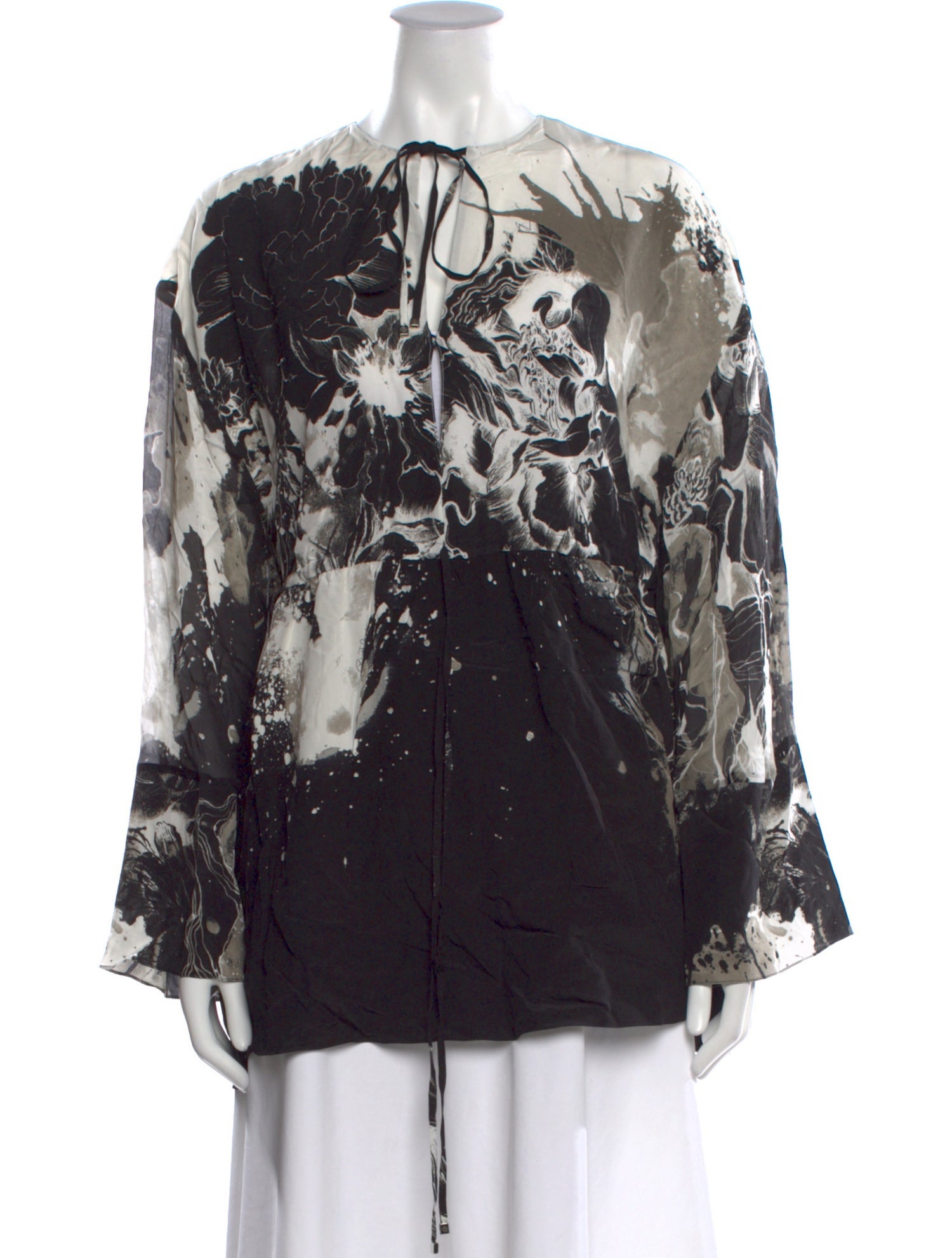 Roberto Cavalli Silk Floral Print Blouse