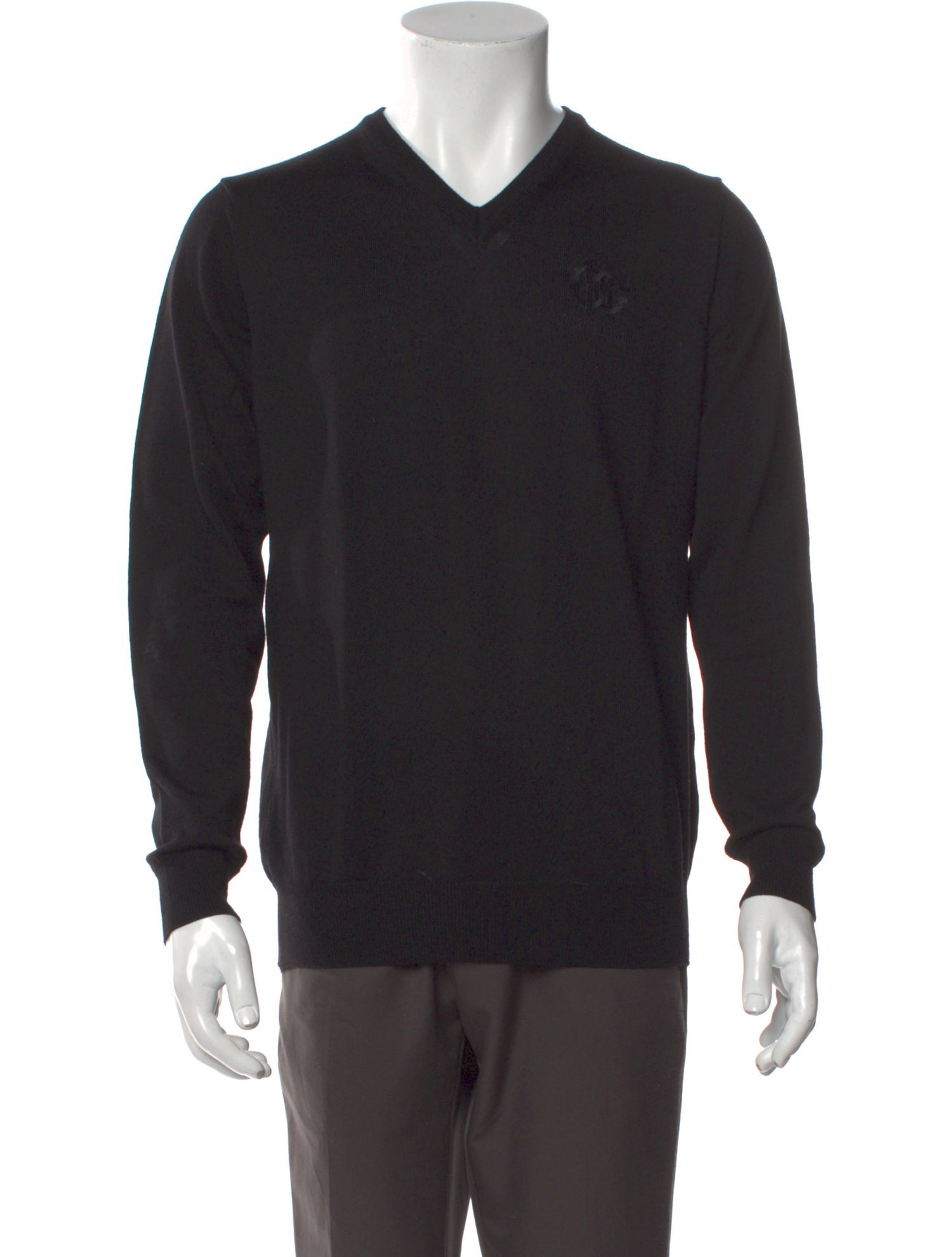 Roberto Cavalli V-Neck Long Sleeve Pullover