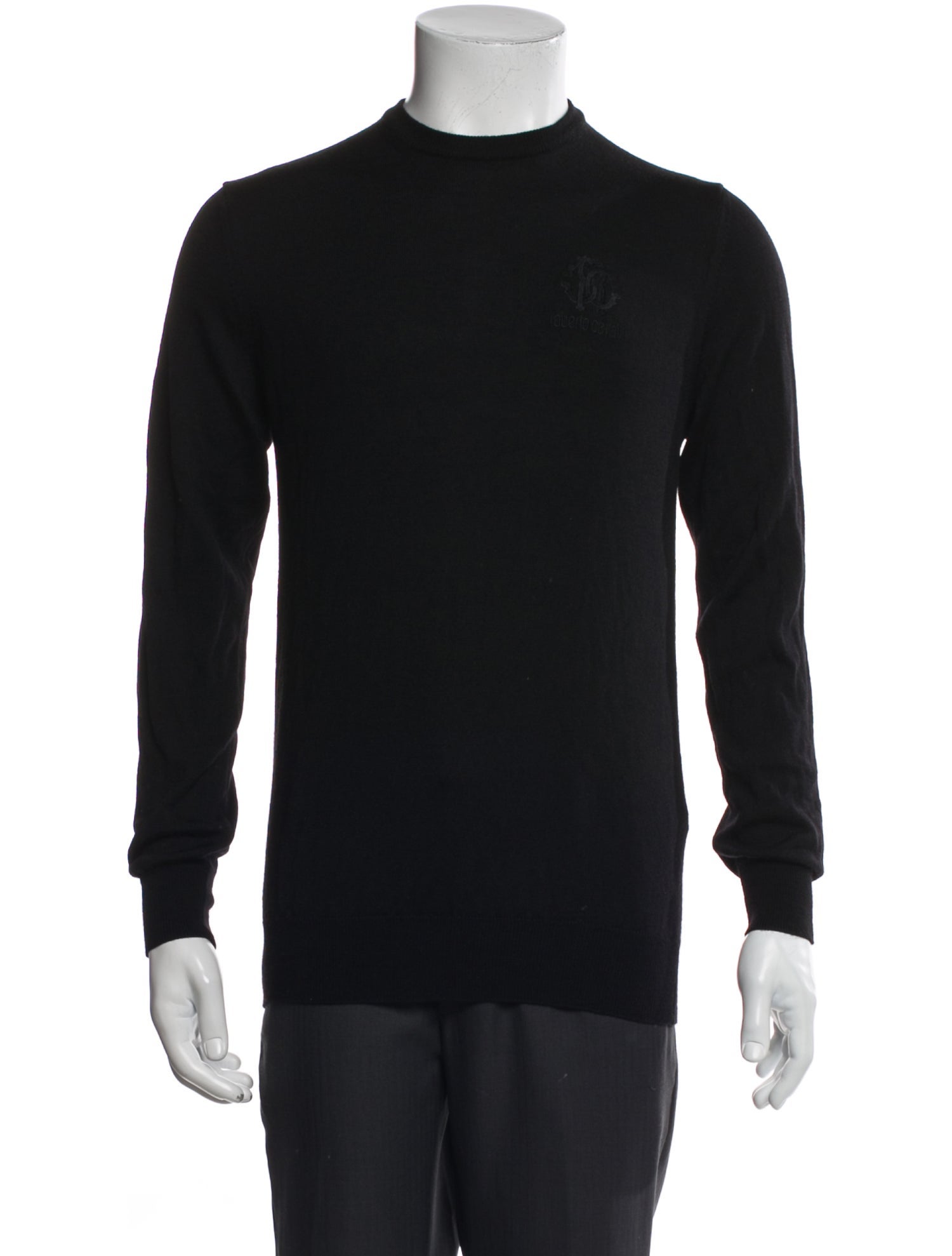 Roberto Cavalli Wool Crew Neck Pullover