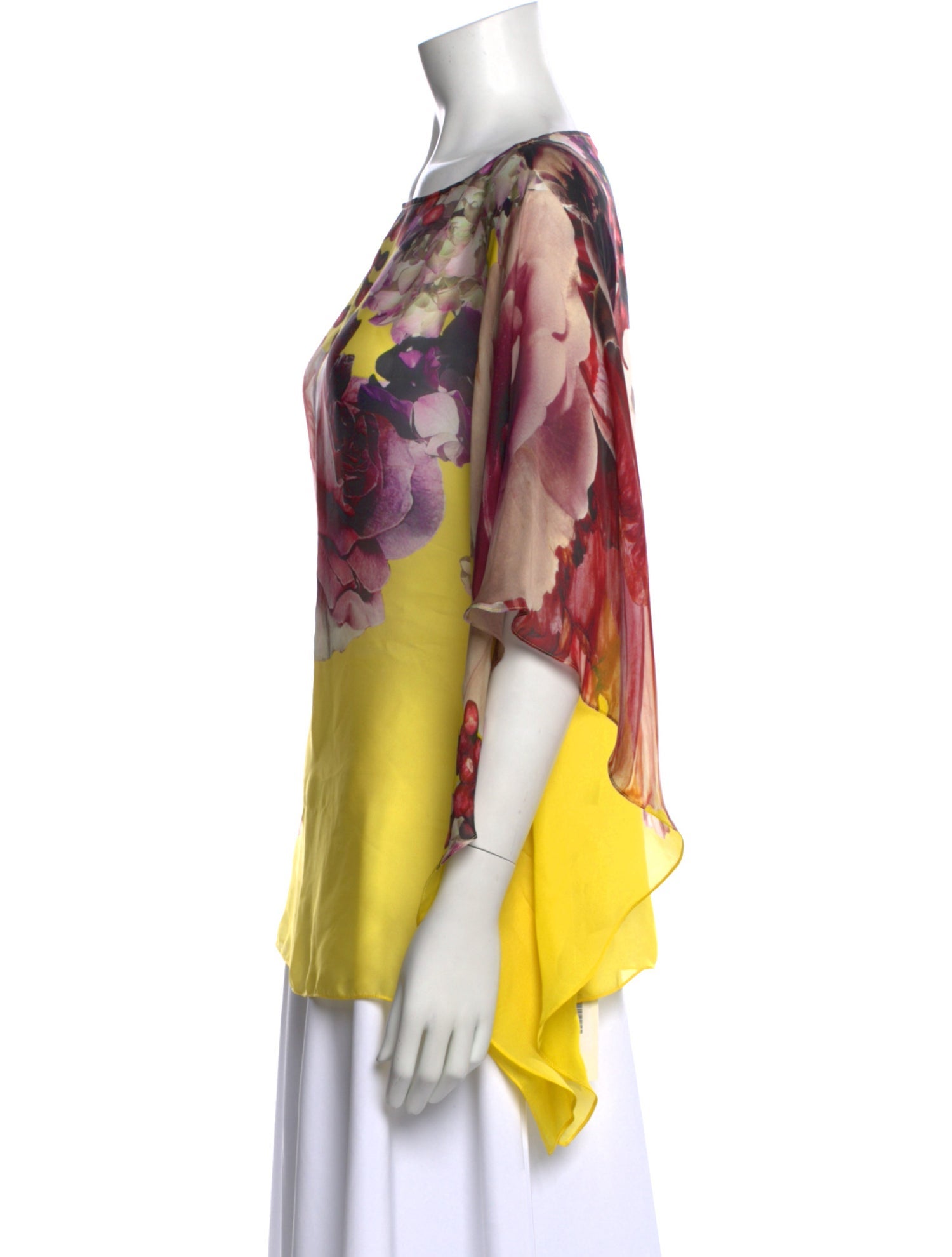 Roberto Cavalli Silk Floral Print Top