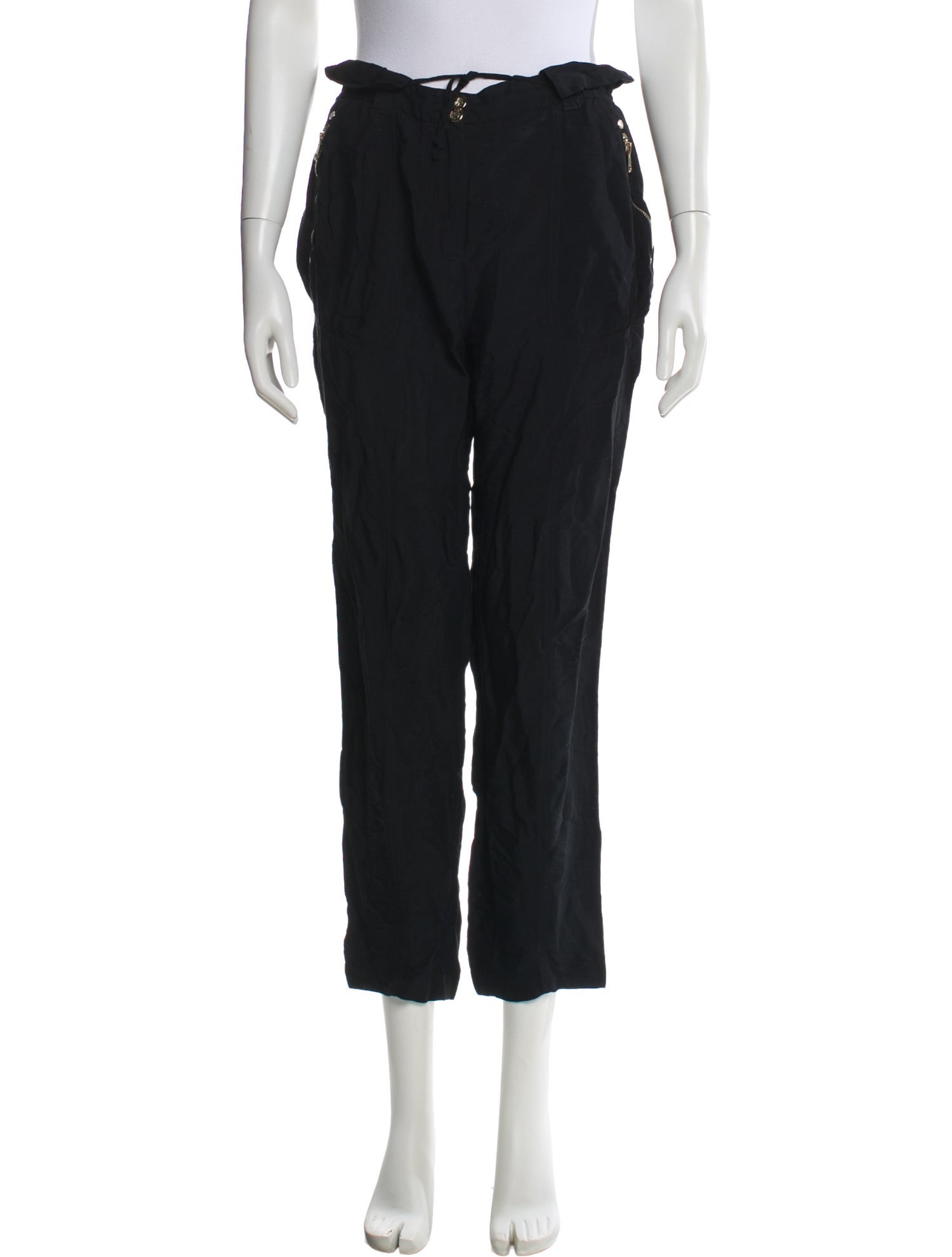 Roberto Cavalli Silk Straight Leg Pants