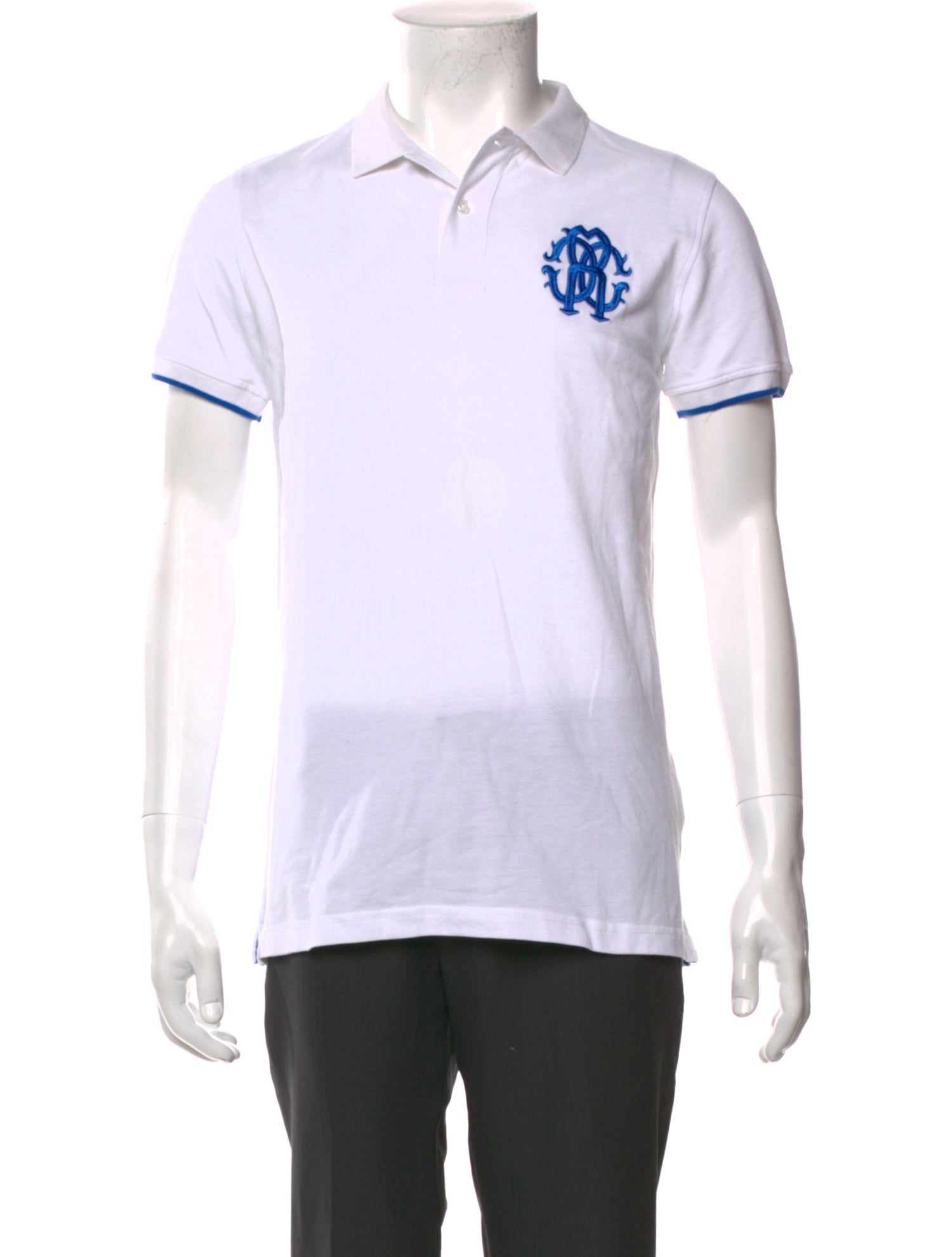 Roberto Cavalli Graphic Print Collar Polo Shirt