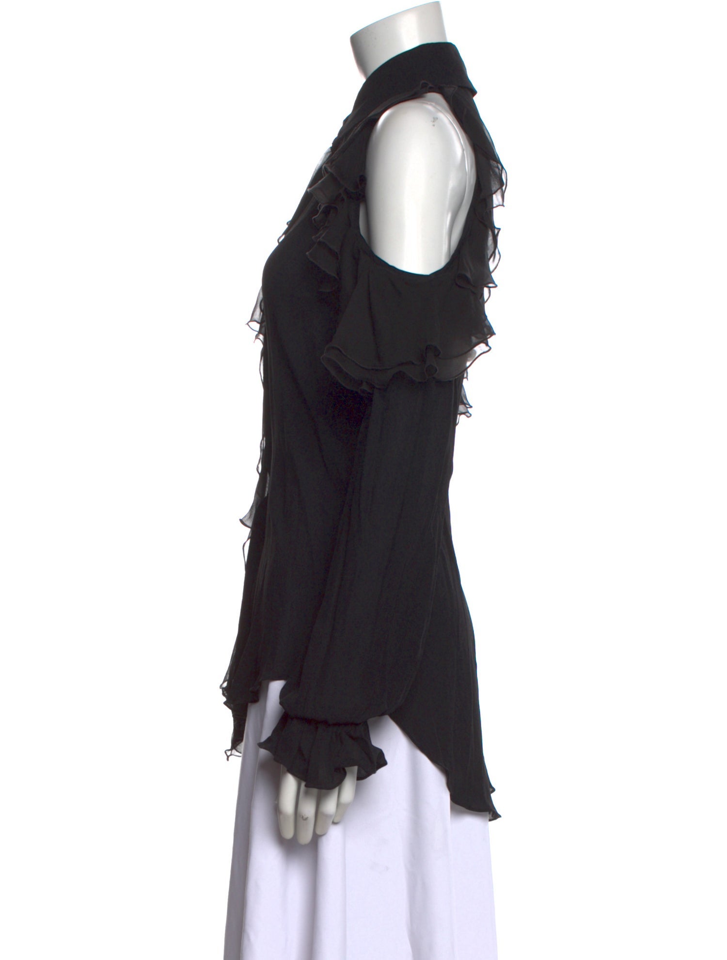 Roberto Cavalli Silk Long Sleeve Blouse