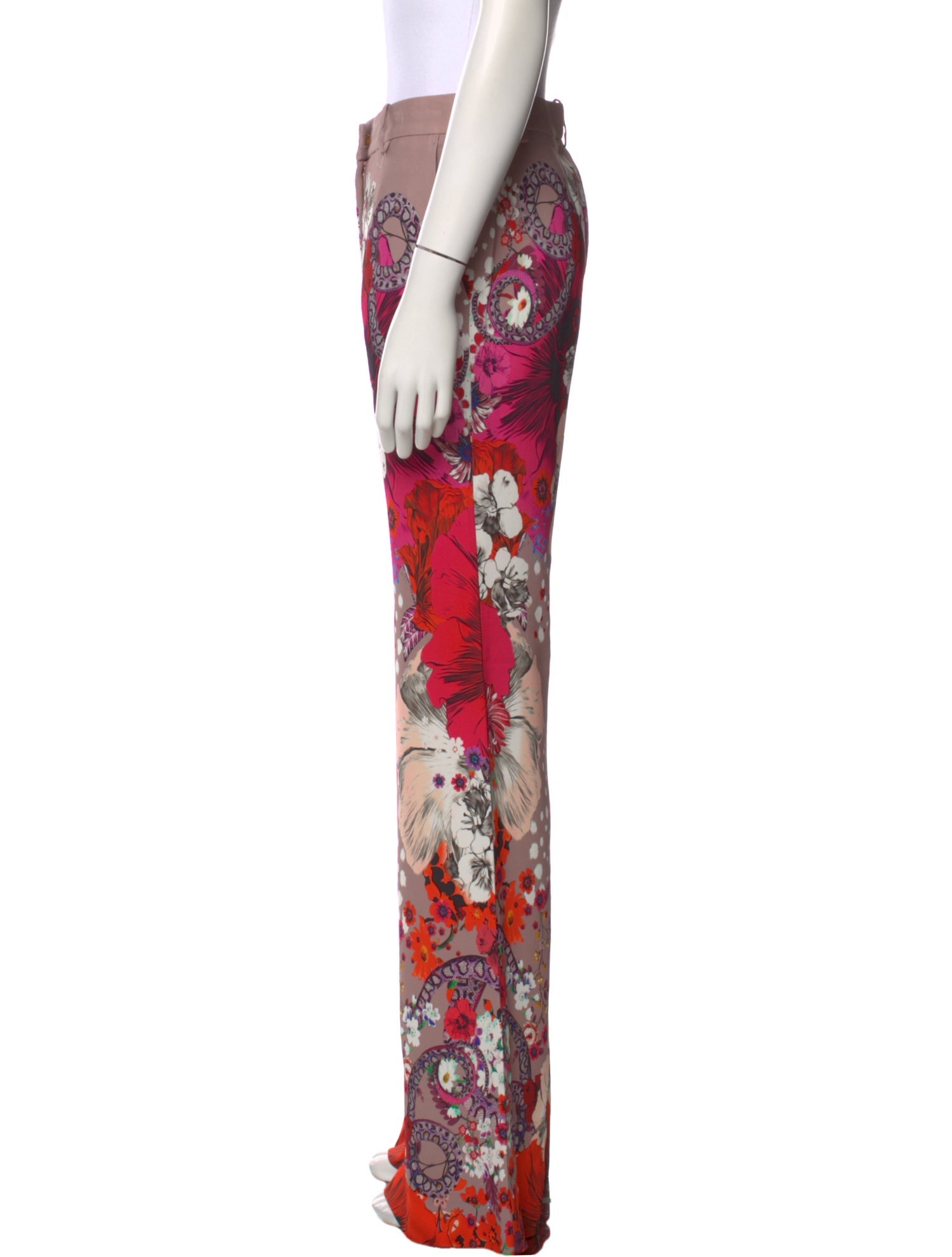 Roberto Cavalli Floral Print Wide Leg Pants