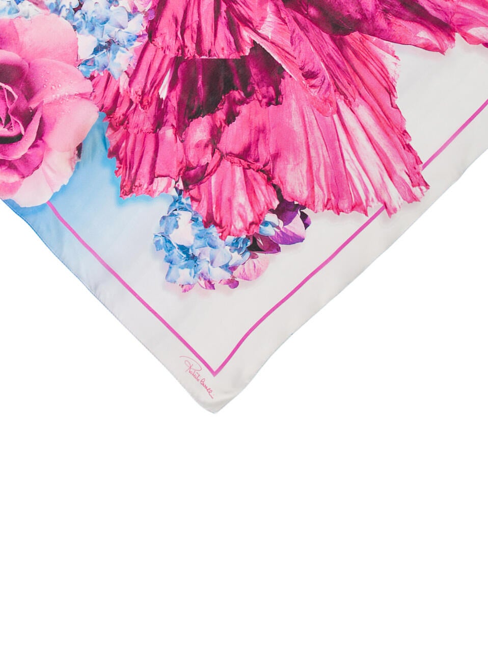 Roberto Cavalli Silk Floral Print Scarf