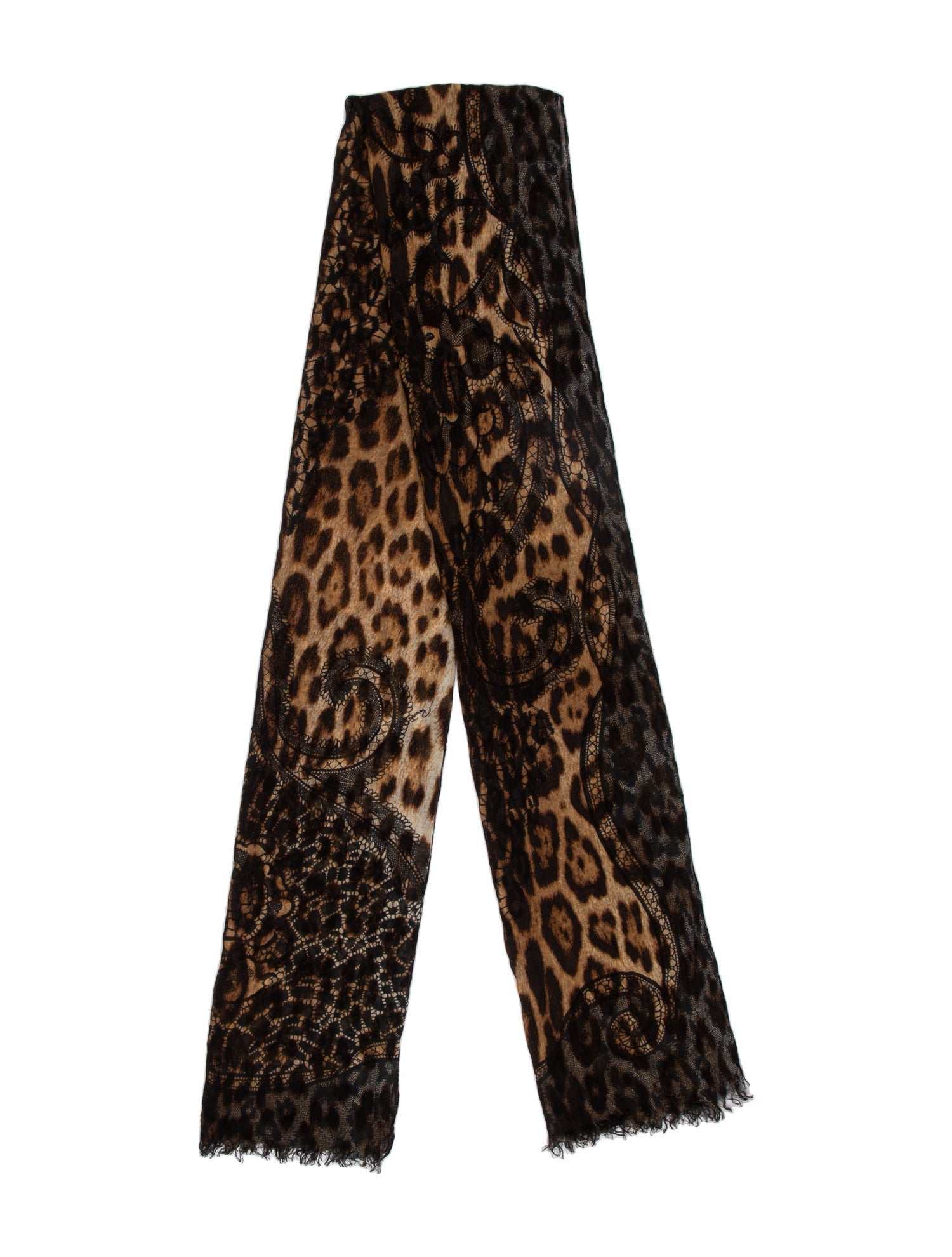 Roberto Cavalli Silk Animal Print Scarf
