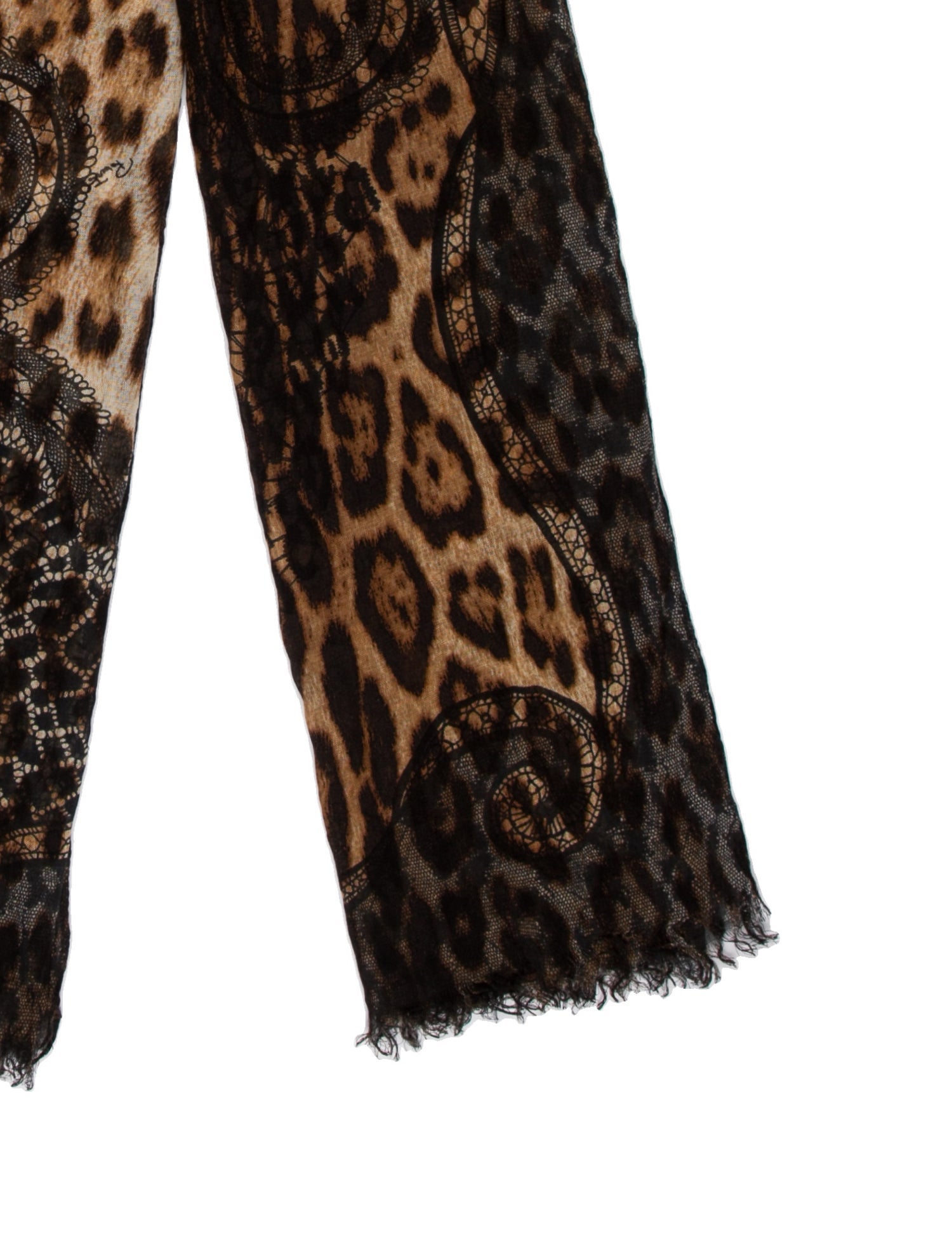 Roberto Cavalli Silk Animal Print Scarf